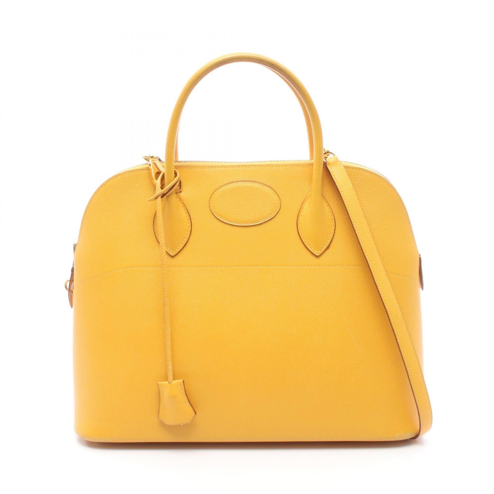 Hermes Yellow Courchevel Leather Handbag (Pre-Owned)