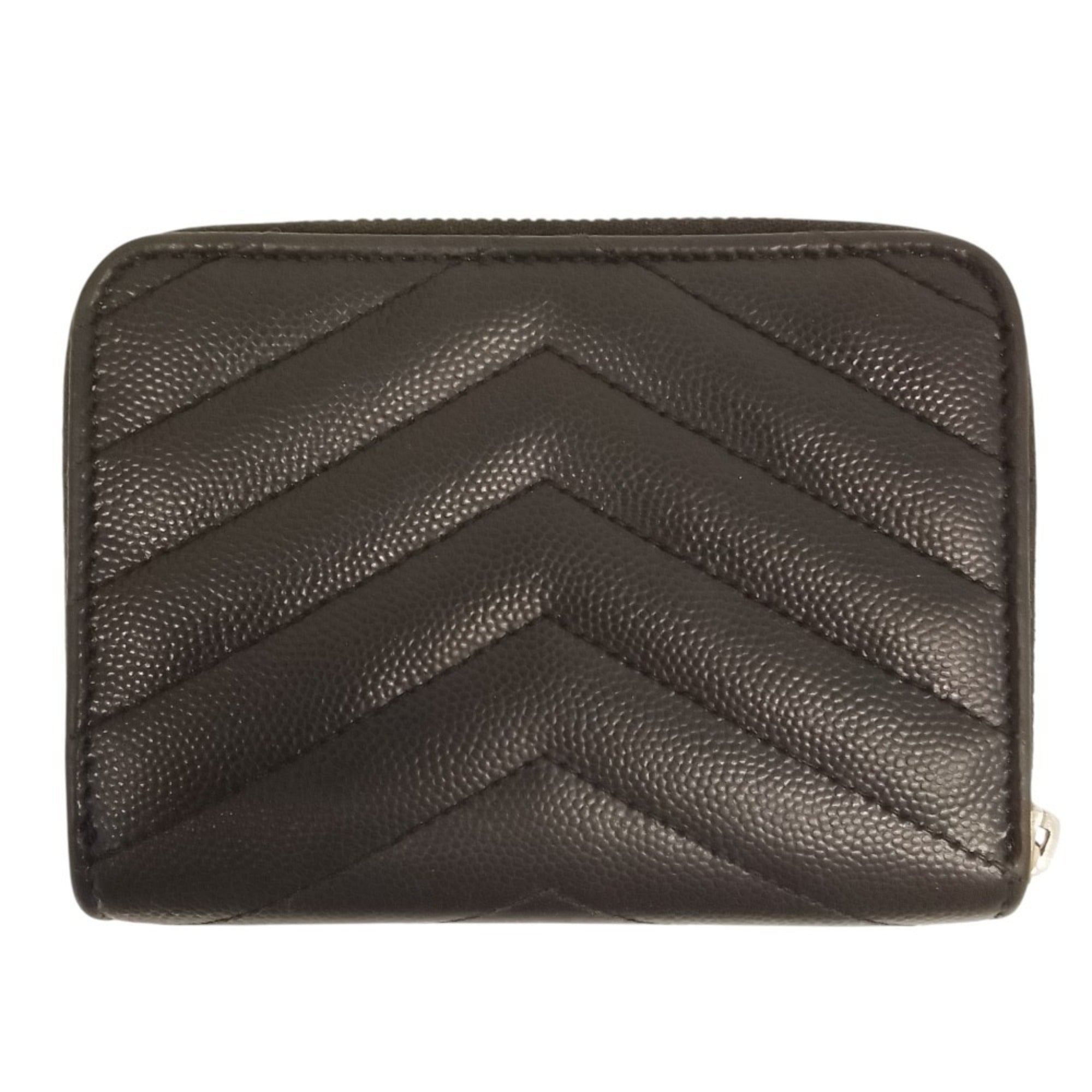 Yves Saint Laurent Black White Leather Wallet (Bi-Fold) (Pre-Owned)
