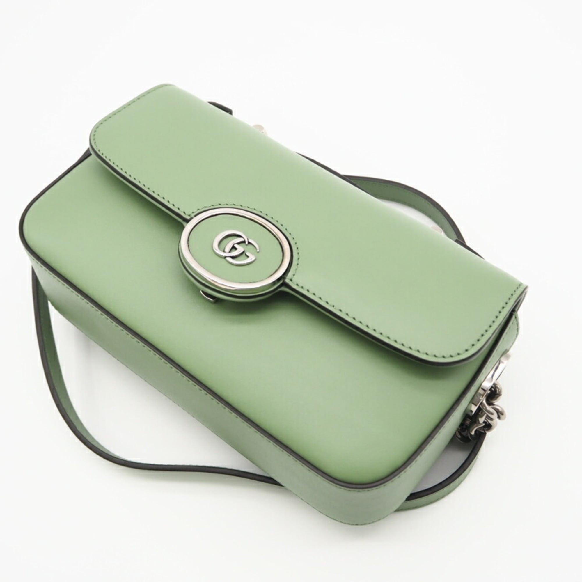 Gucci Green Leather Shoulder Bag (Pre-Owned)