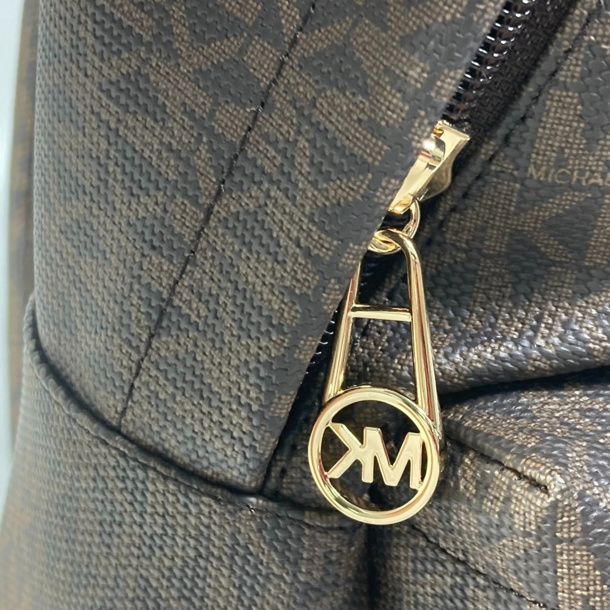 Michael Kors Brown Pvc Leather Backpack (Pre-Owned)