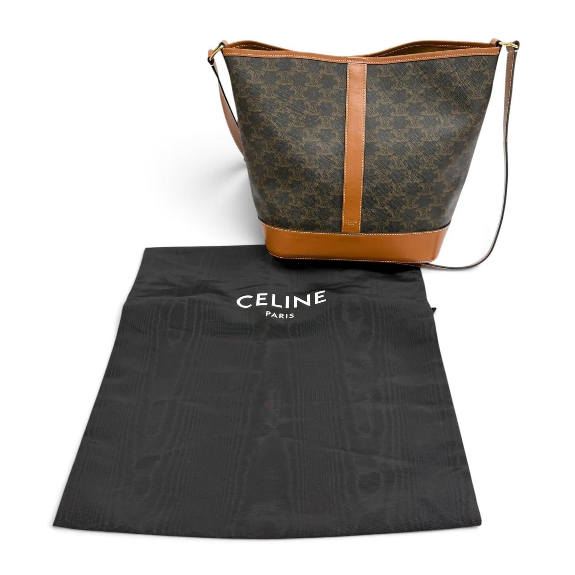 Celine Brown Leather Shoulder Bag (Pre-Owned)