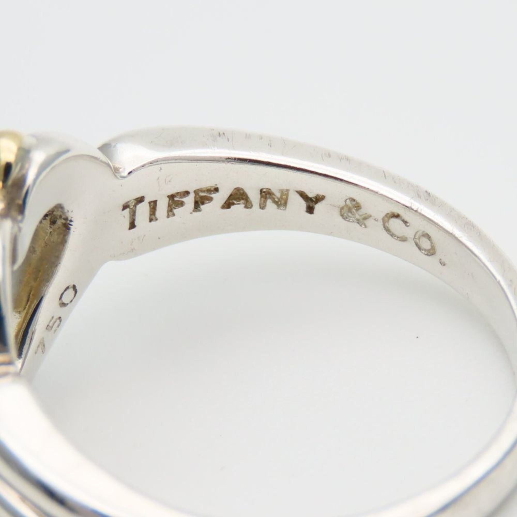 Tiffany Silver Yellow Gold Yellow Gold (18K) Silver 925 Band Ring (Pre-Owned)