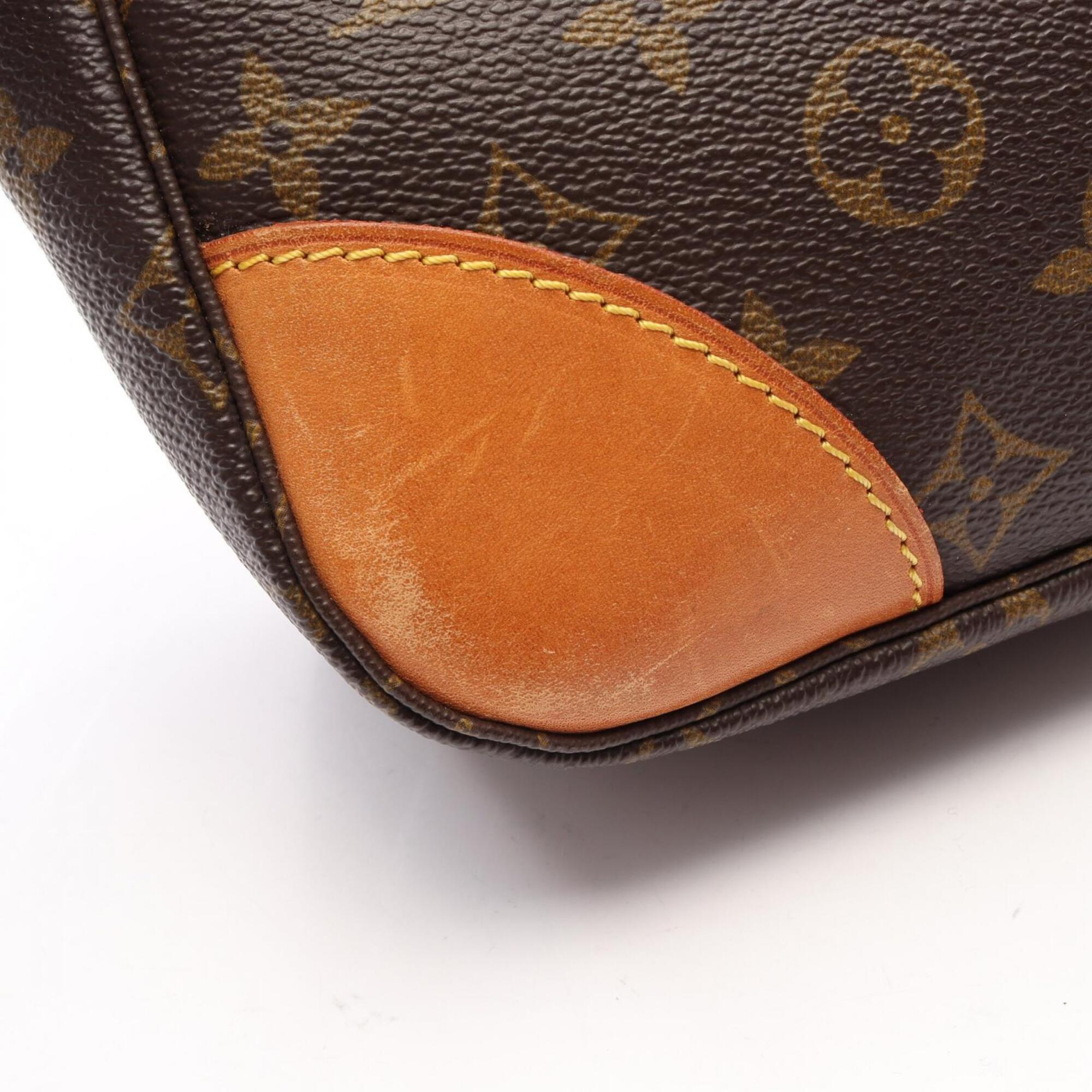 Louis Vuitton Brown Coated Canvas Leather Handbag Shoulder Bag (Pre-Owned)