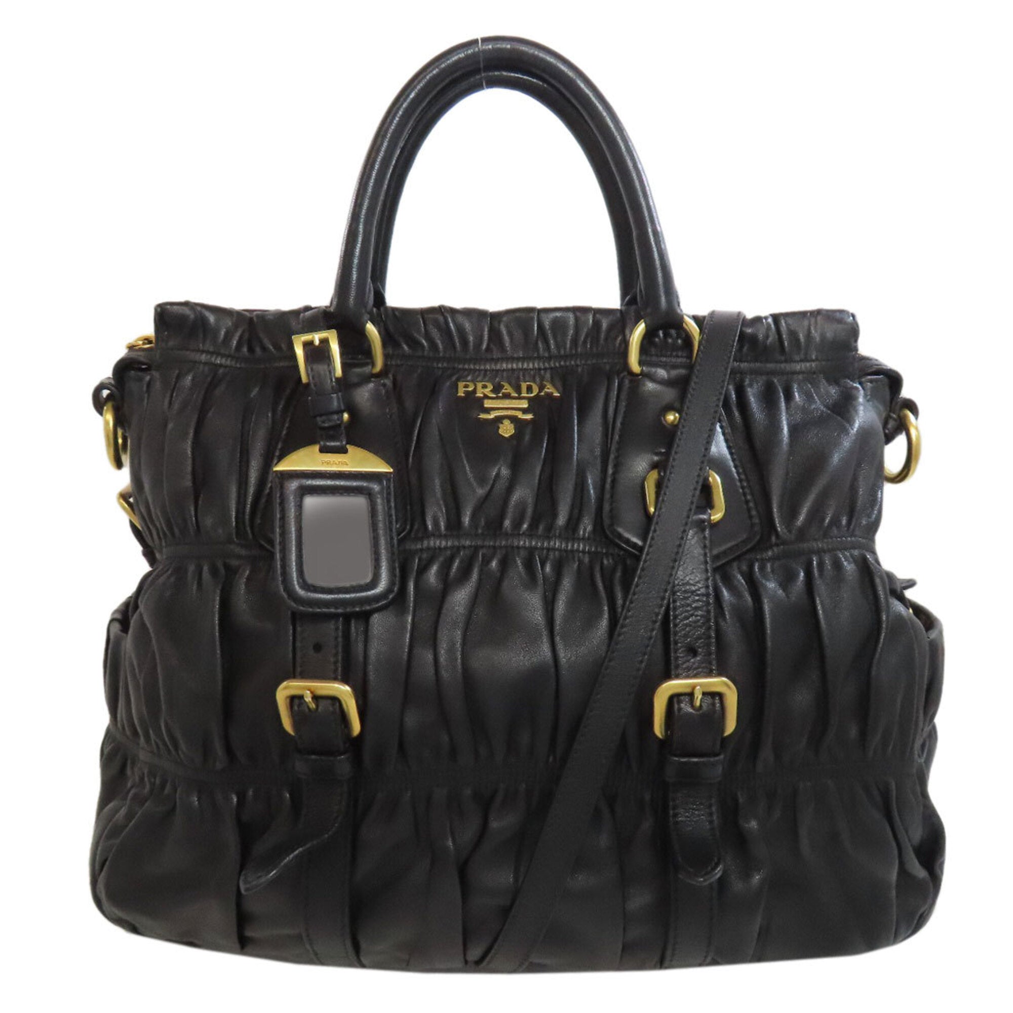 Prada Black Leather Handbag (Pre-Owned)