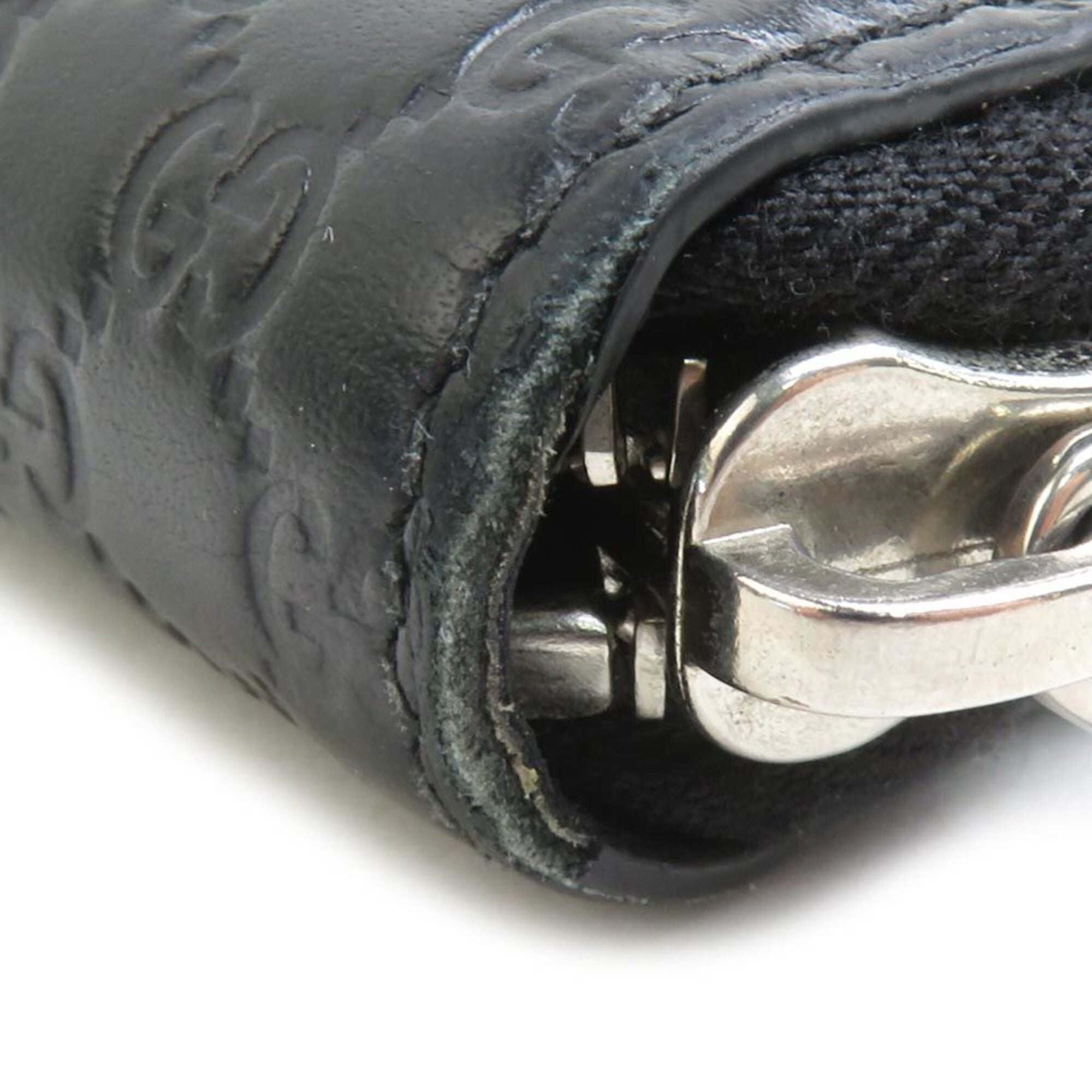 Gucci Black Leather Long Wallet (Bi-Fold) (Pre-Owned)
