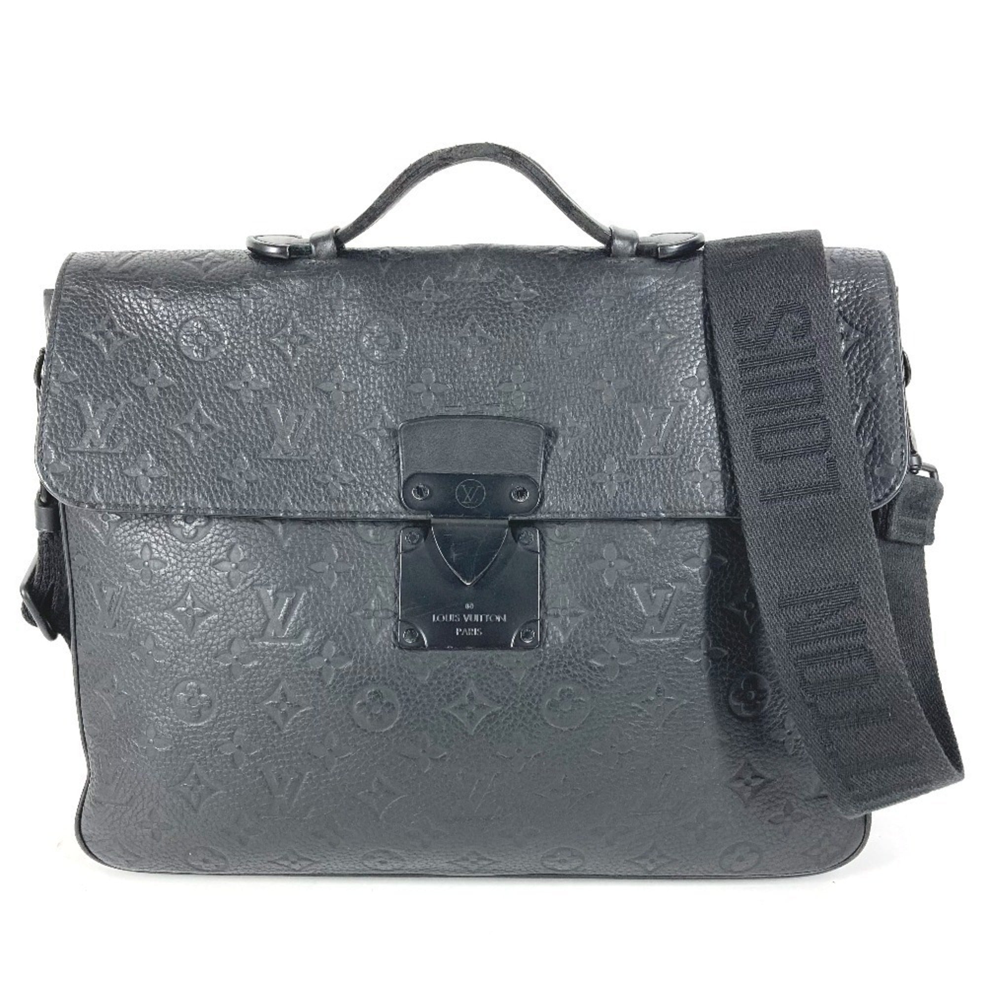 Louis Vuitton Taurillon Black Leather Briefcase Handbag Shoulder Bag Tote Bag (Pre-Owned)