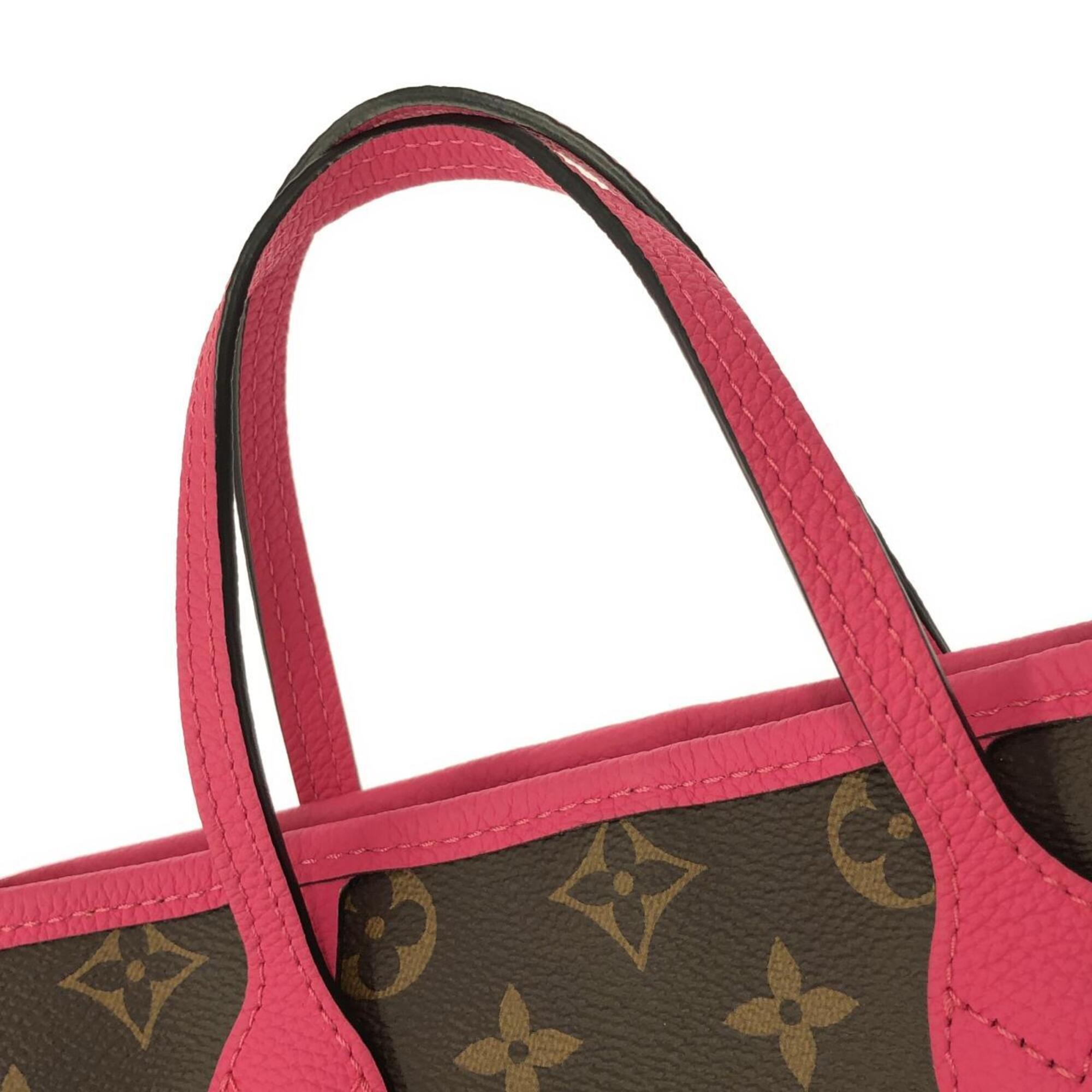 Louis Vuitton Brown Marron Leather Coated Canvas Handbag Pouch (Pre-Owned)