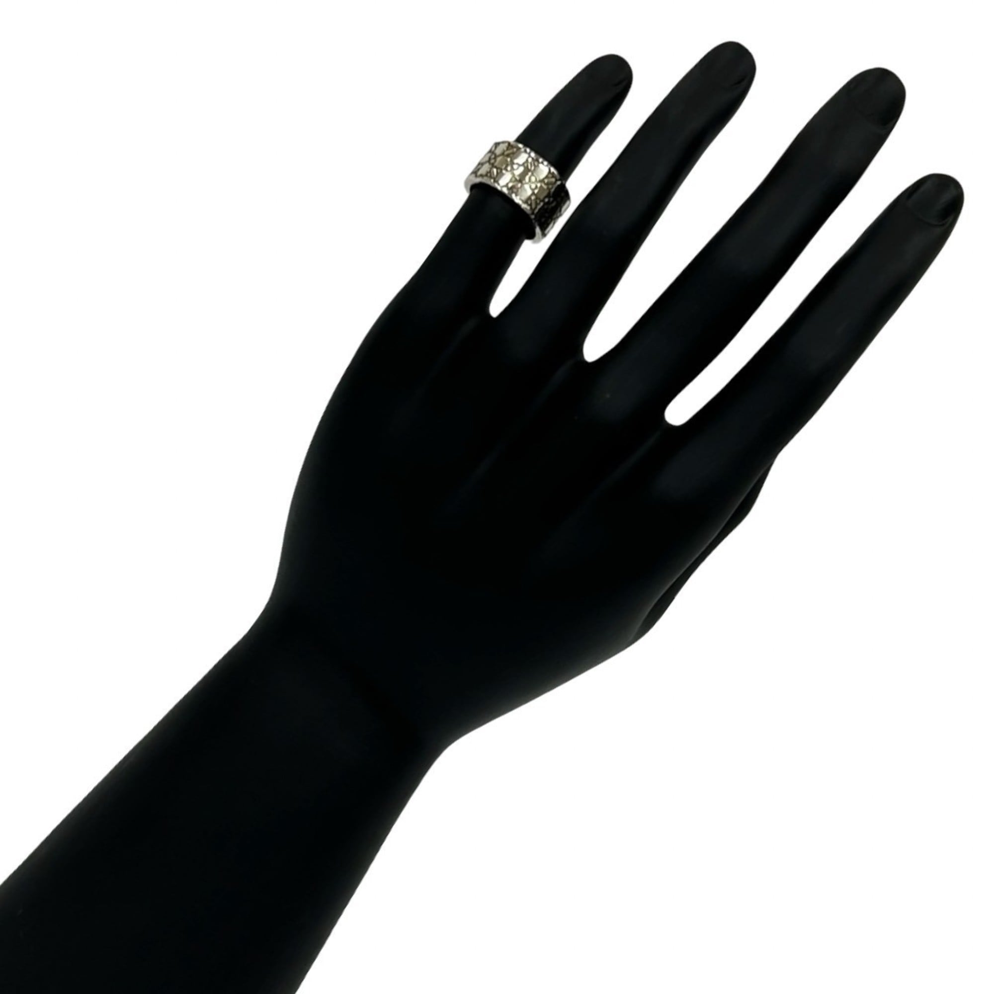 Hermes Silver Silver 925 Band Ring (Pre-Owned)