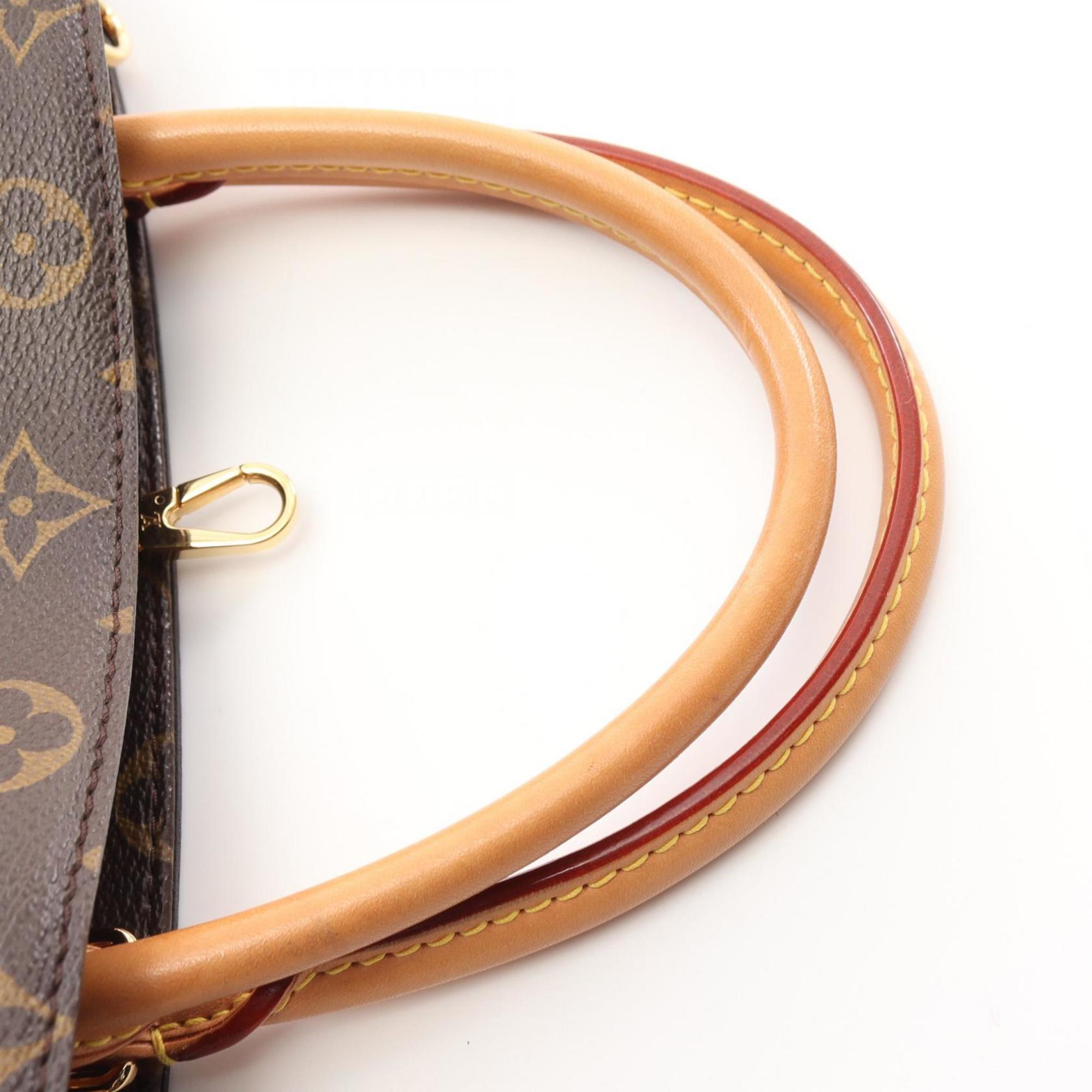 Louis Vuitton Brown Coated Canvas Pvc Monogram Leather Handbag (Pre-Owned)