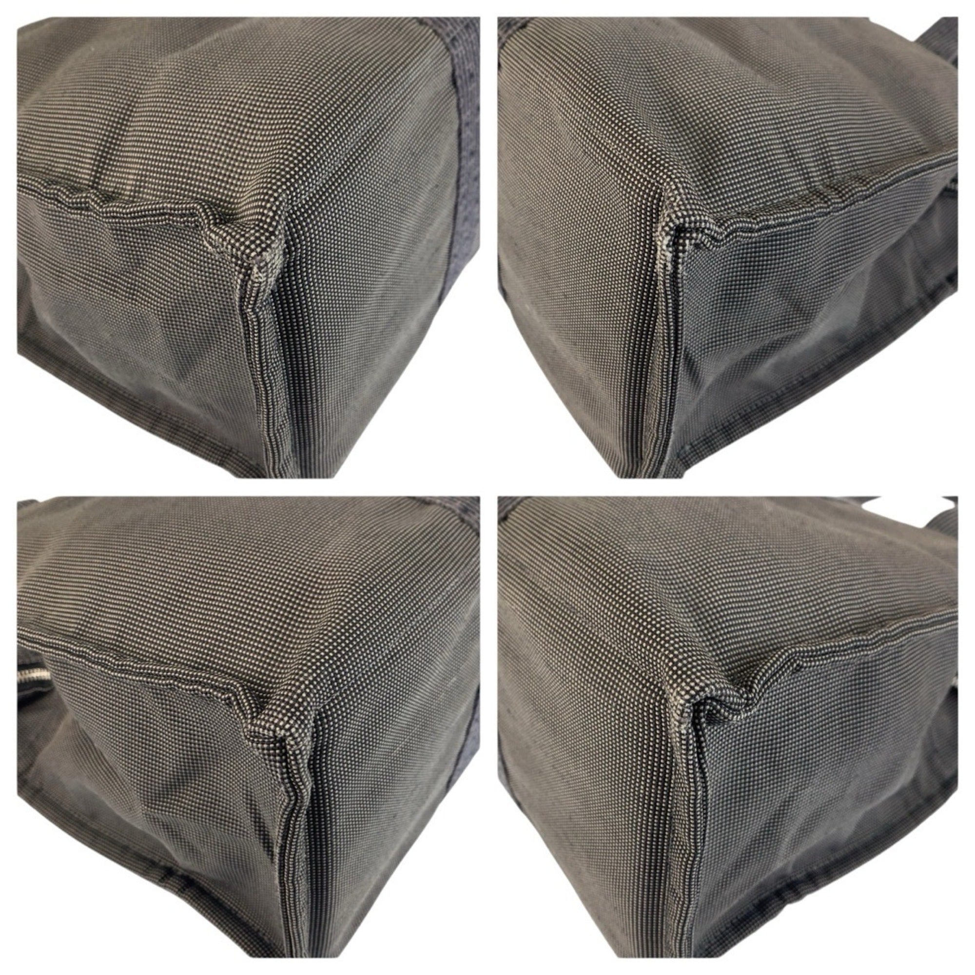 Hermes Gray Polyamide Polyester Handbag Tote Bag (Pre-Owned)