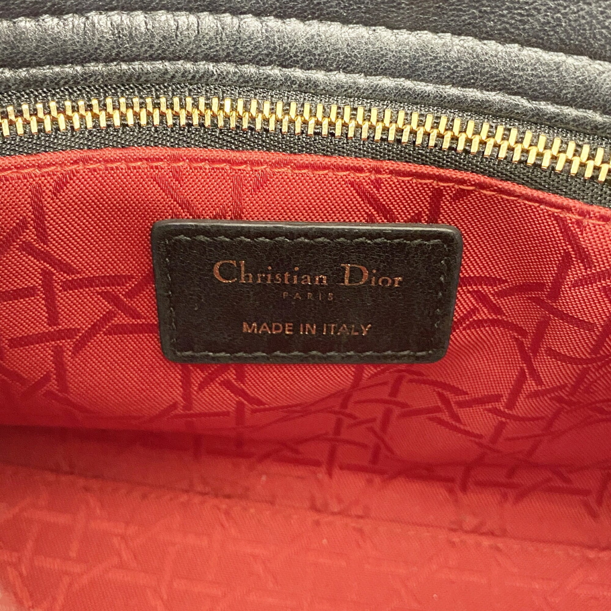 Christian Dior Black Leather Handbag (Pre-Owned)