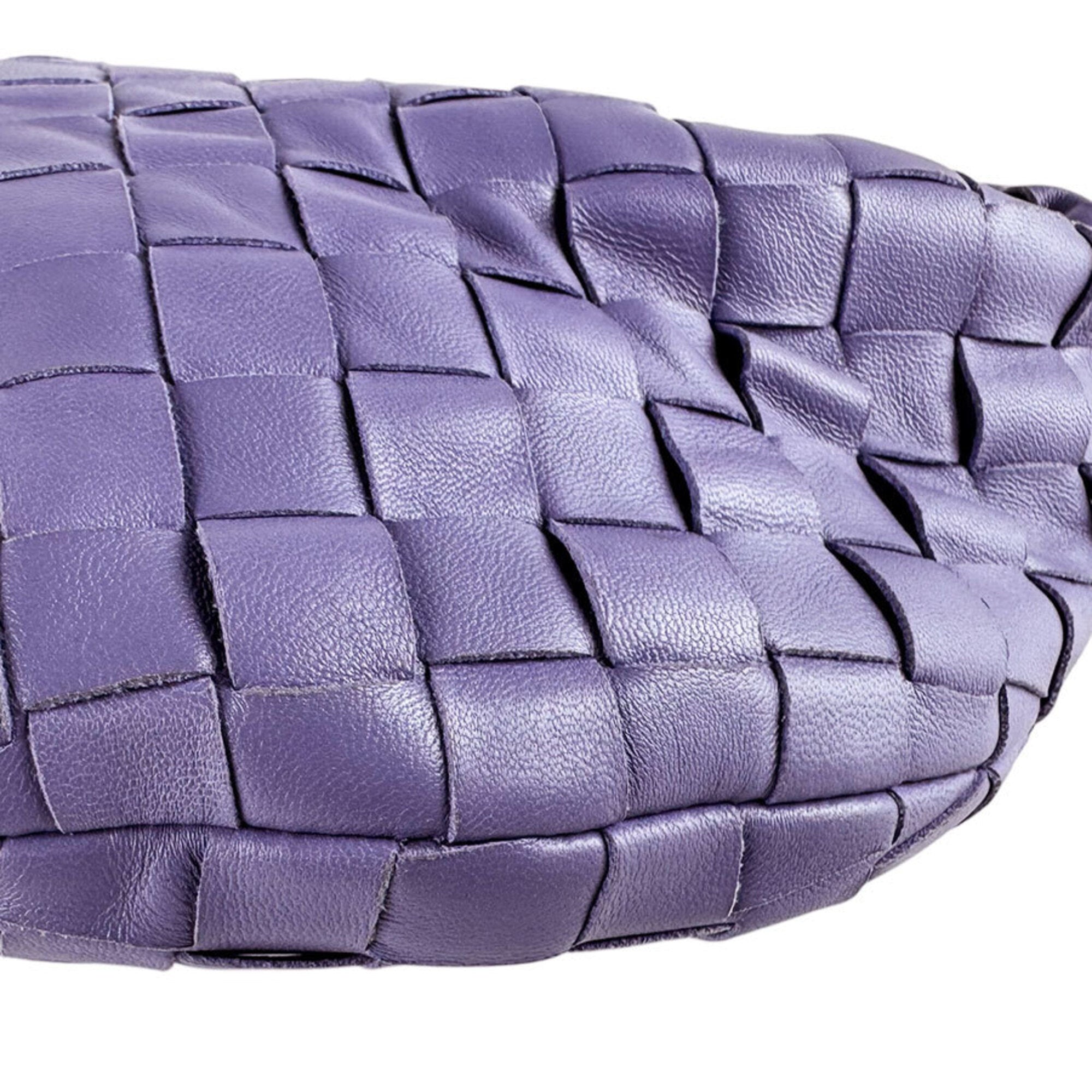Bottega Veneta Purple Leather Handbag (Pre-Owned)