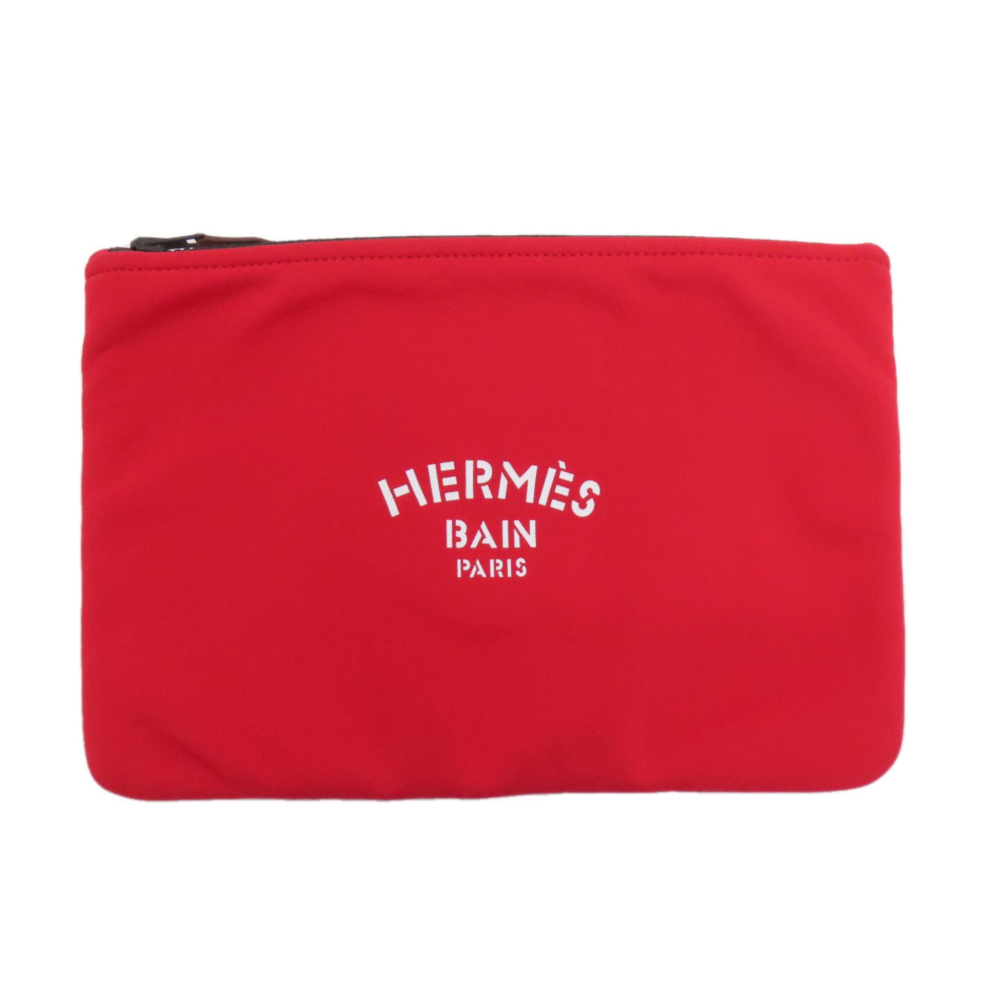 Hermes Red Color Polyamide Pouch (Pre-Owned)