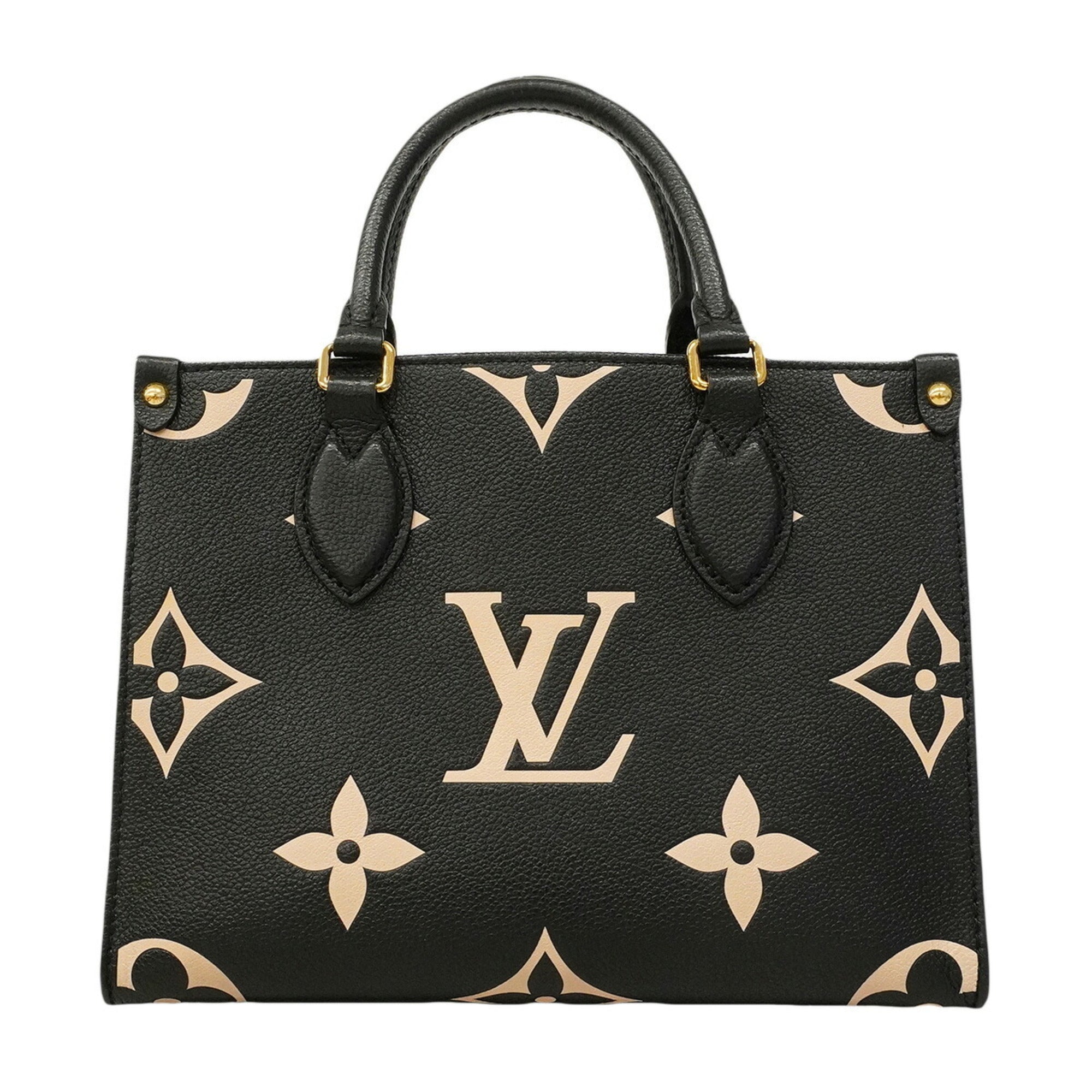 Louis Vuitton Beige Black Handbag (Pre-Owned)