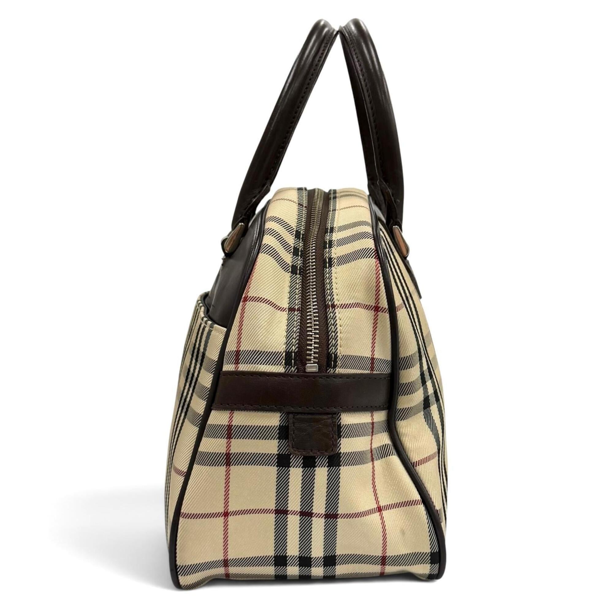 Burberry Beige Brown Leather Handbag (Pre-Owned)