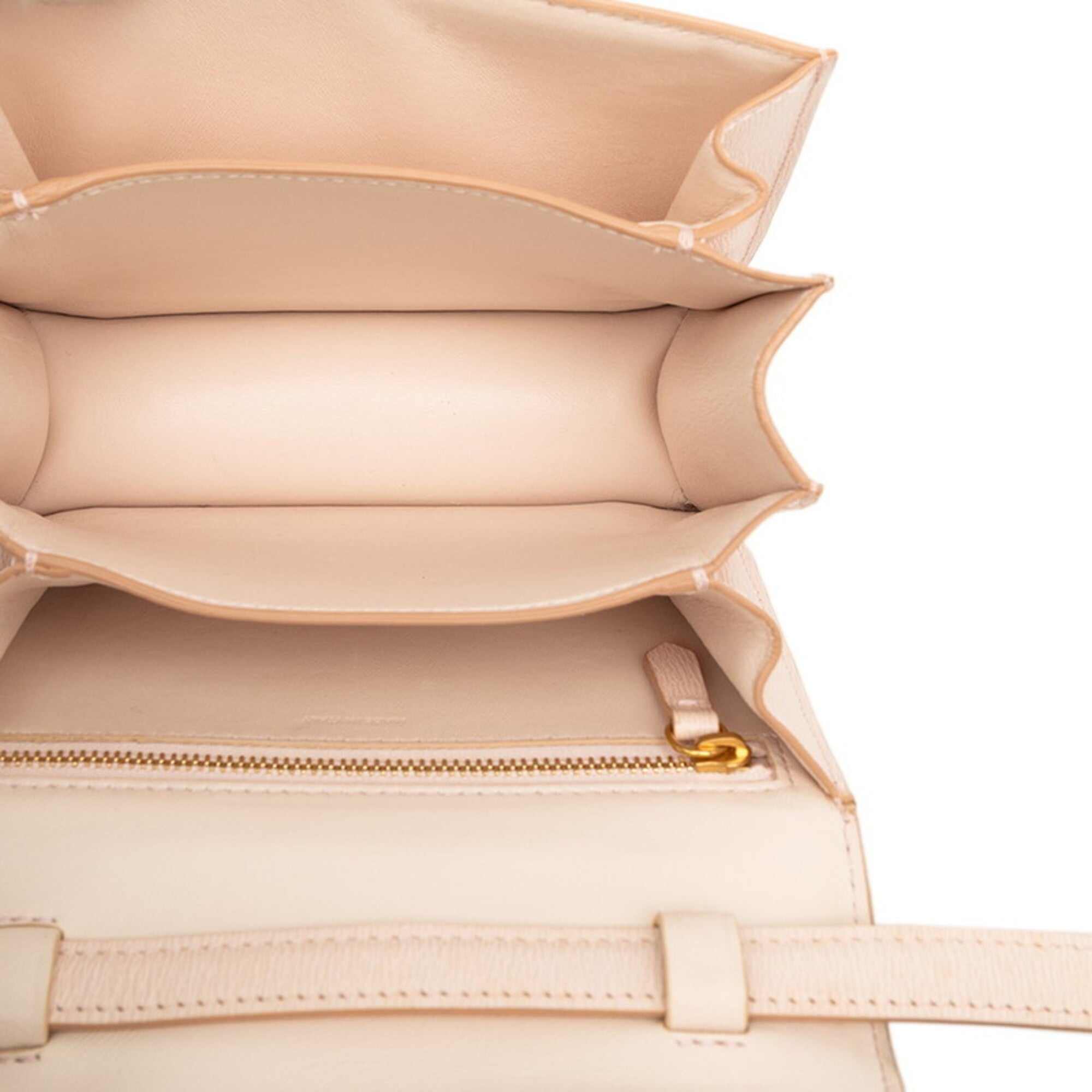 Celine Pink Beige Leather Shoulder Bag (Pre-Owned)