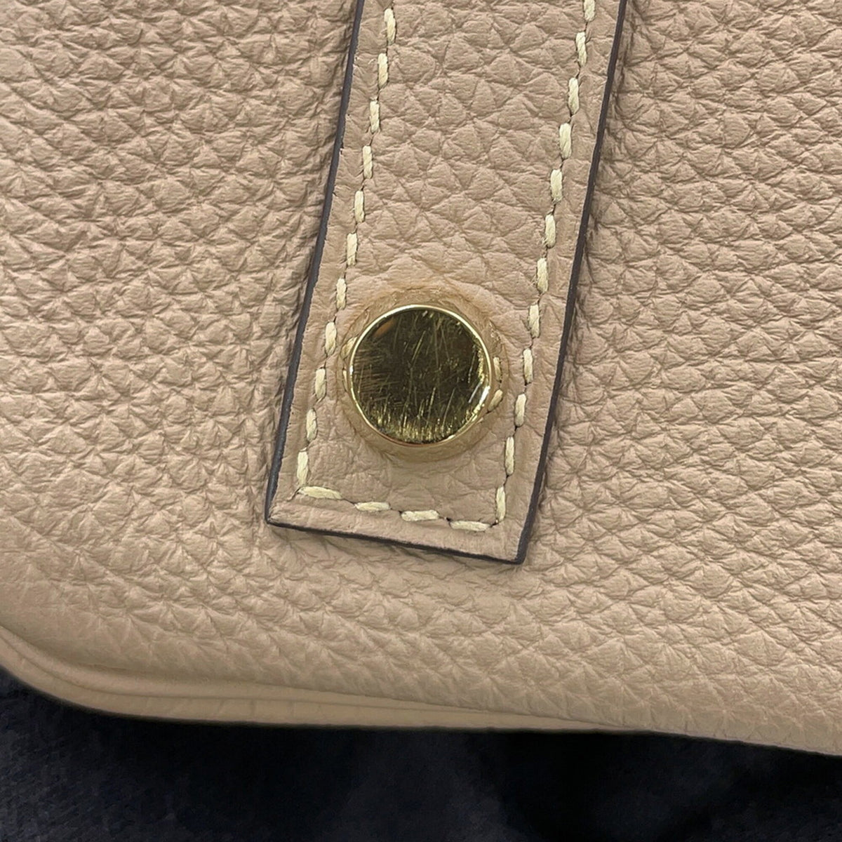 Hermes Gris Tourterelle Togo Leather Handbag (Pre-Owned)