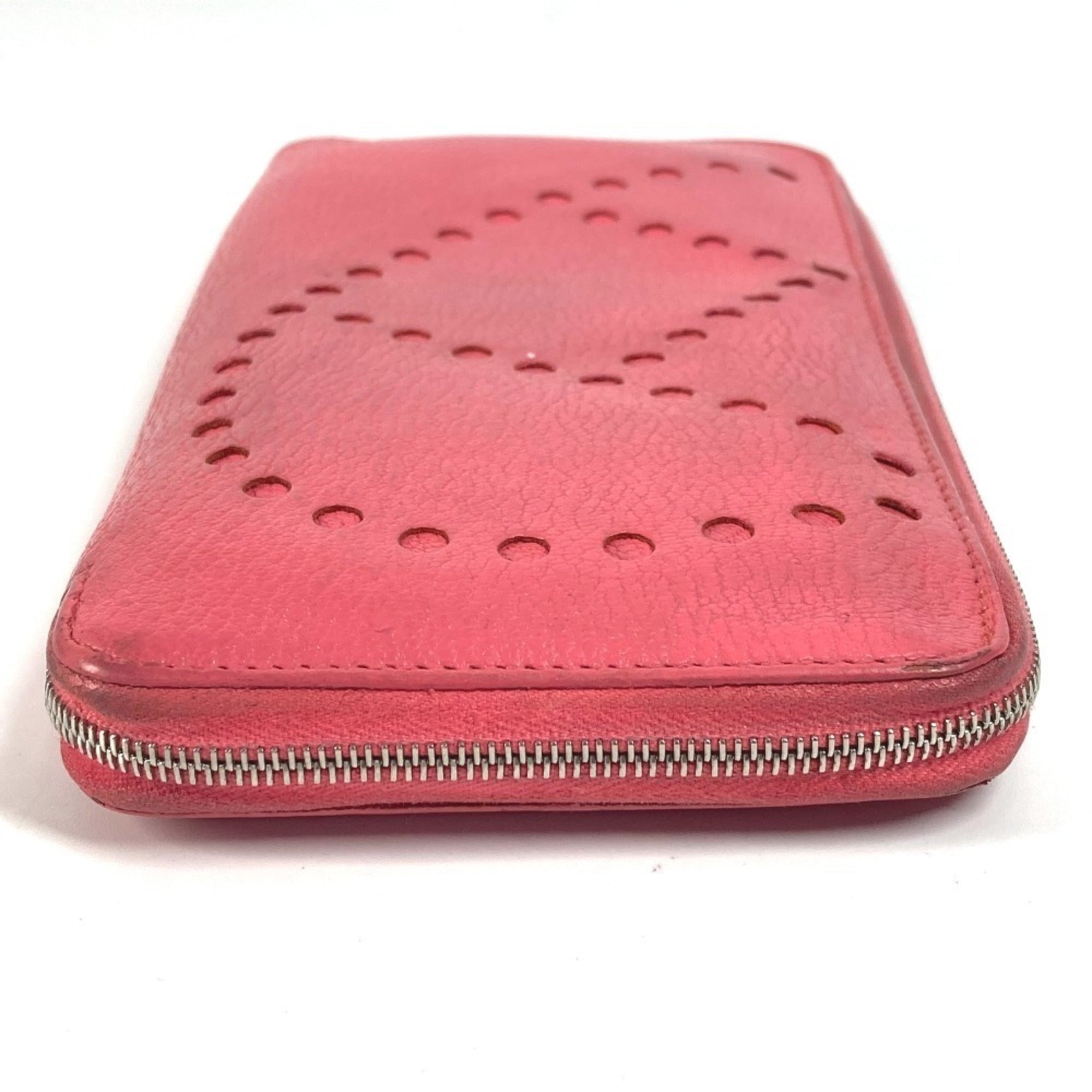 Hermes Pink Chevre Leather Long Wallet (Bi-Fold) (Pre-Owned)