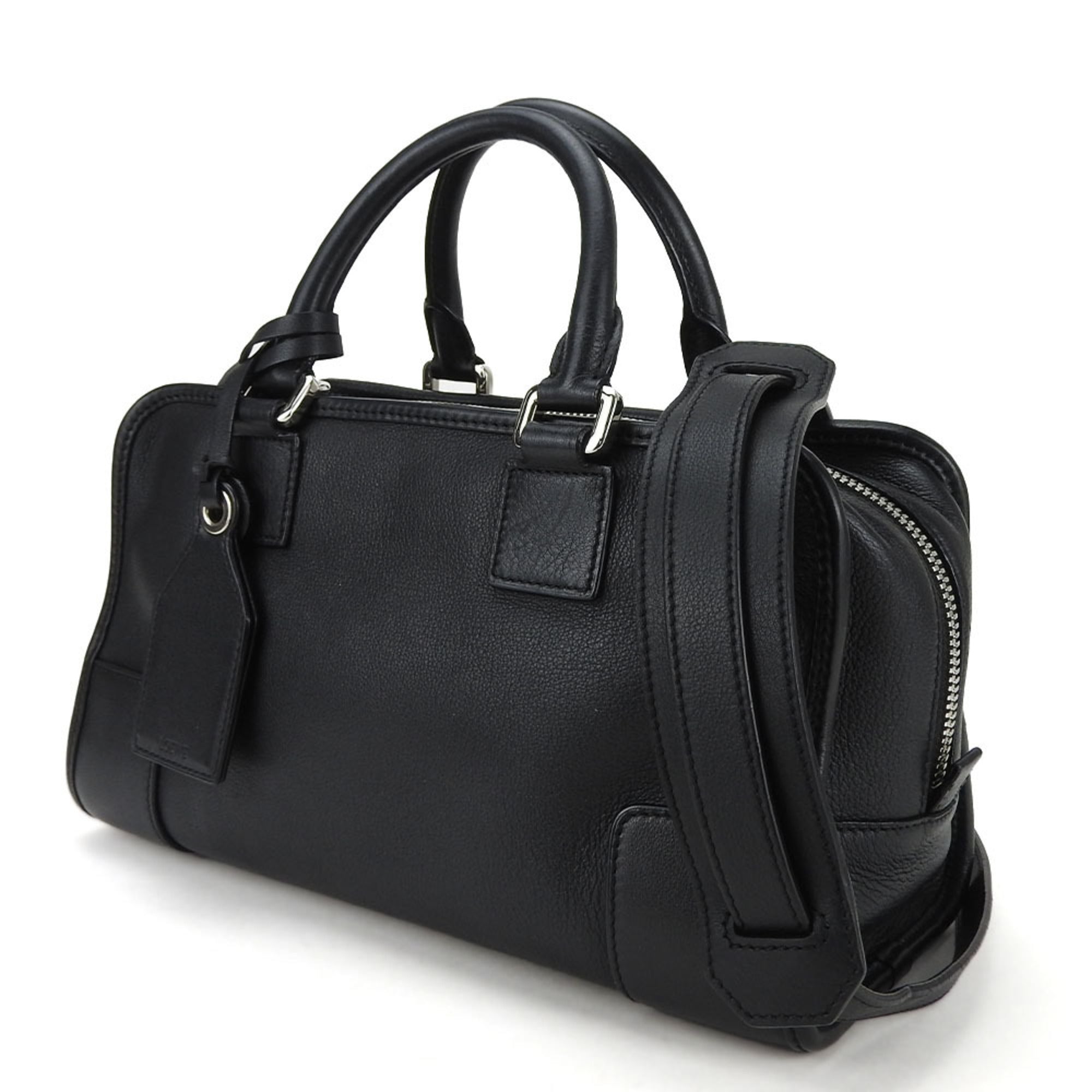 Loewe Amazona Black Leather Handbag (Pre-Owned)