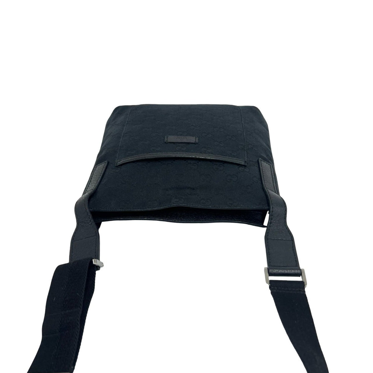 Gucci Black Canvas Leather Pochette Shoulder Bag (Pre-Owned)