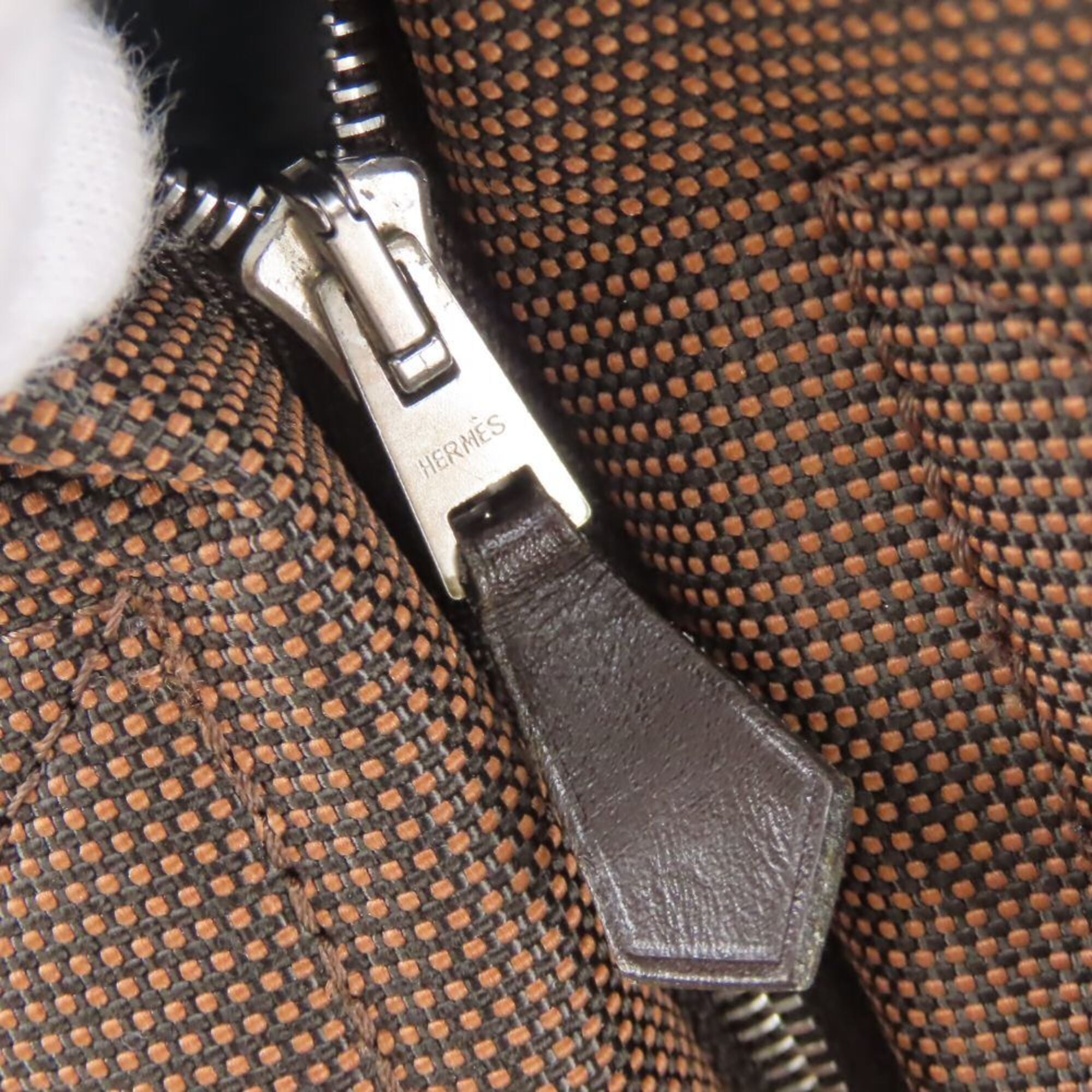 Hermes Brown Polyester Polyamide Tote Bag (Pre-Owned)