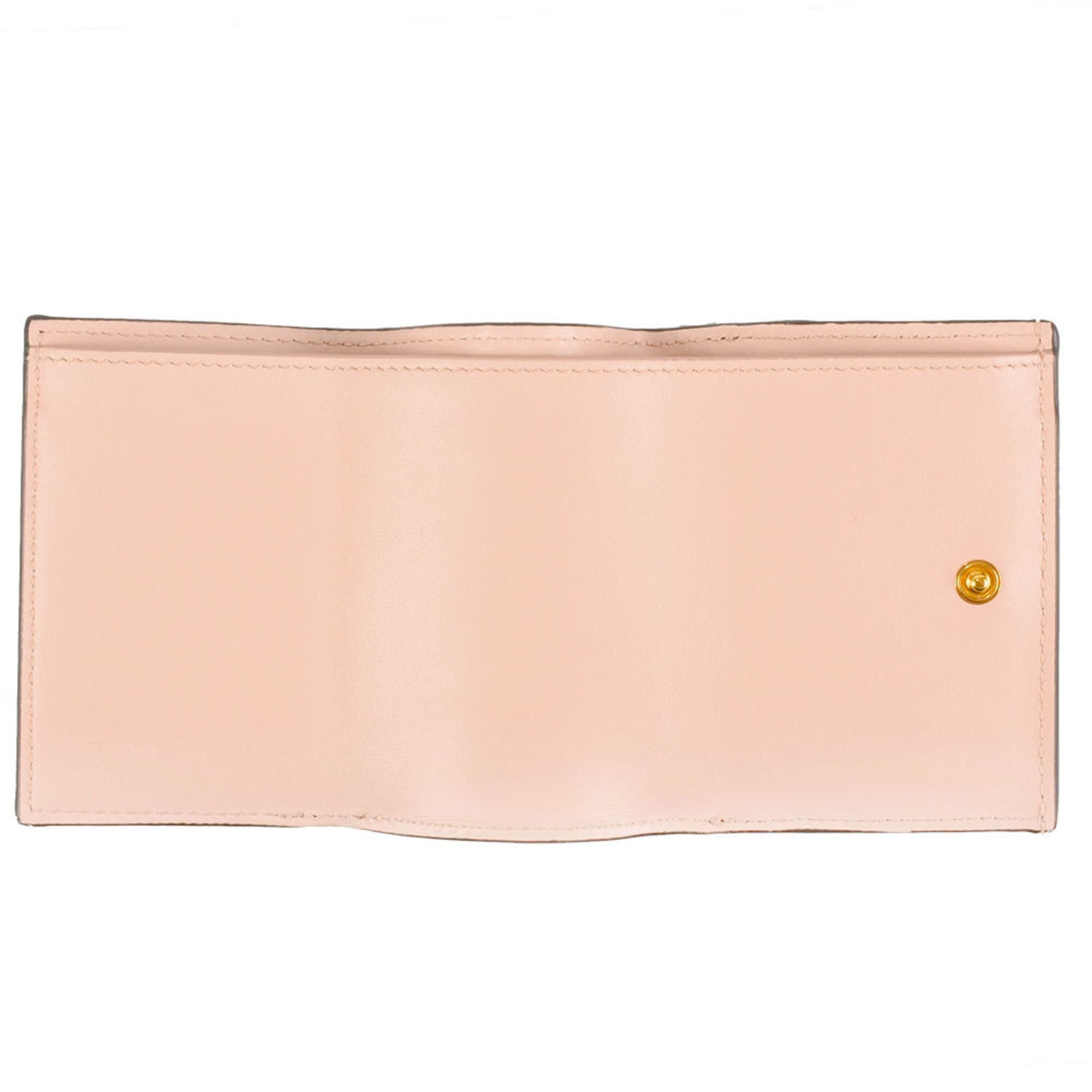 Fendi Pink Leather Wallet (Tri-Fold) (Pre-Owned)