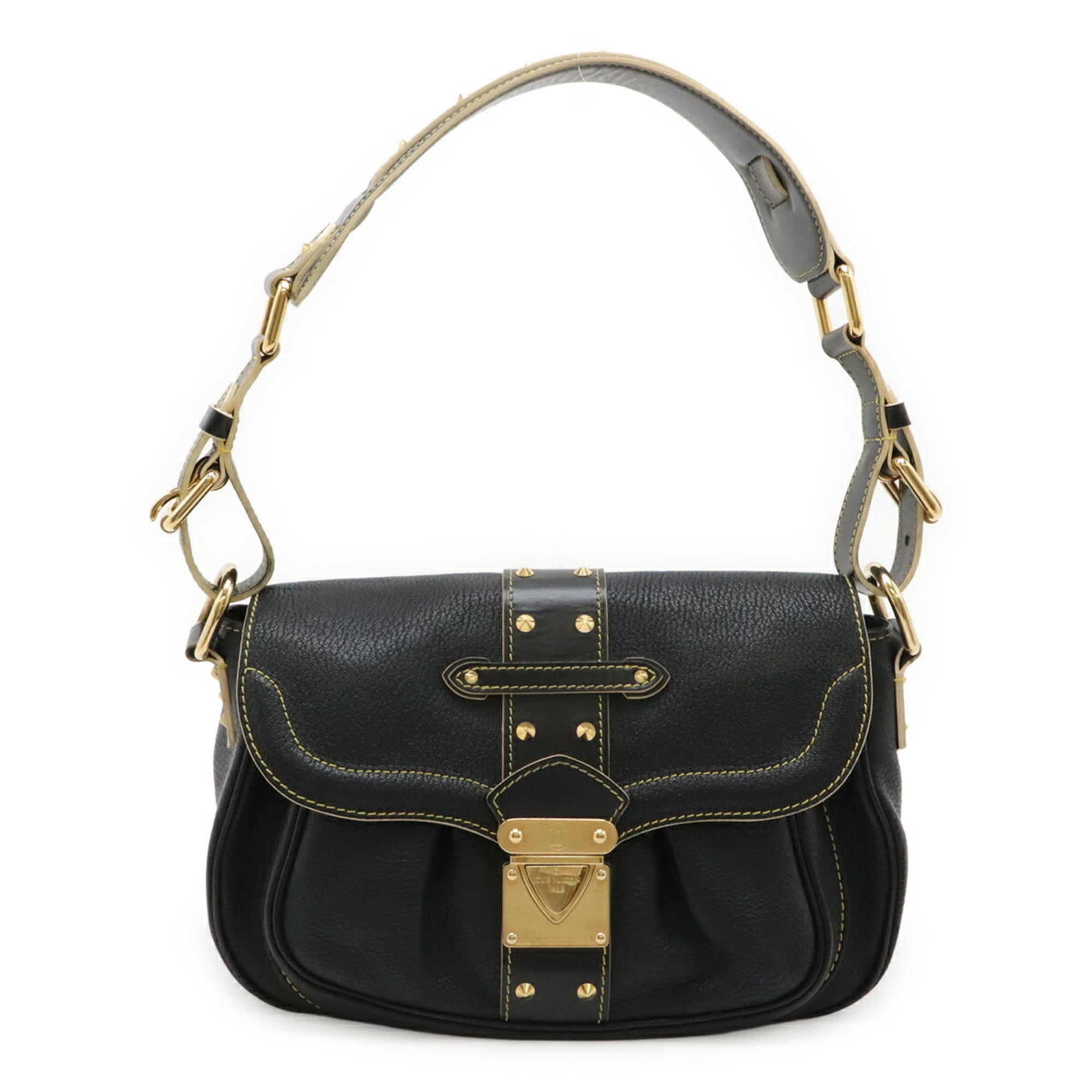 Louis Vuitton Suhali Black Noir Suhali Leather Shoulder Bag (Pre-Owned)