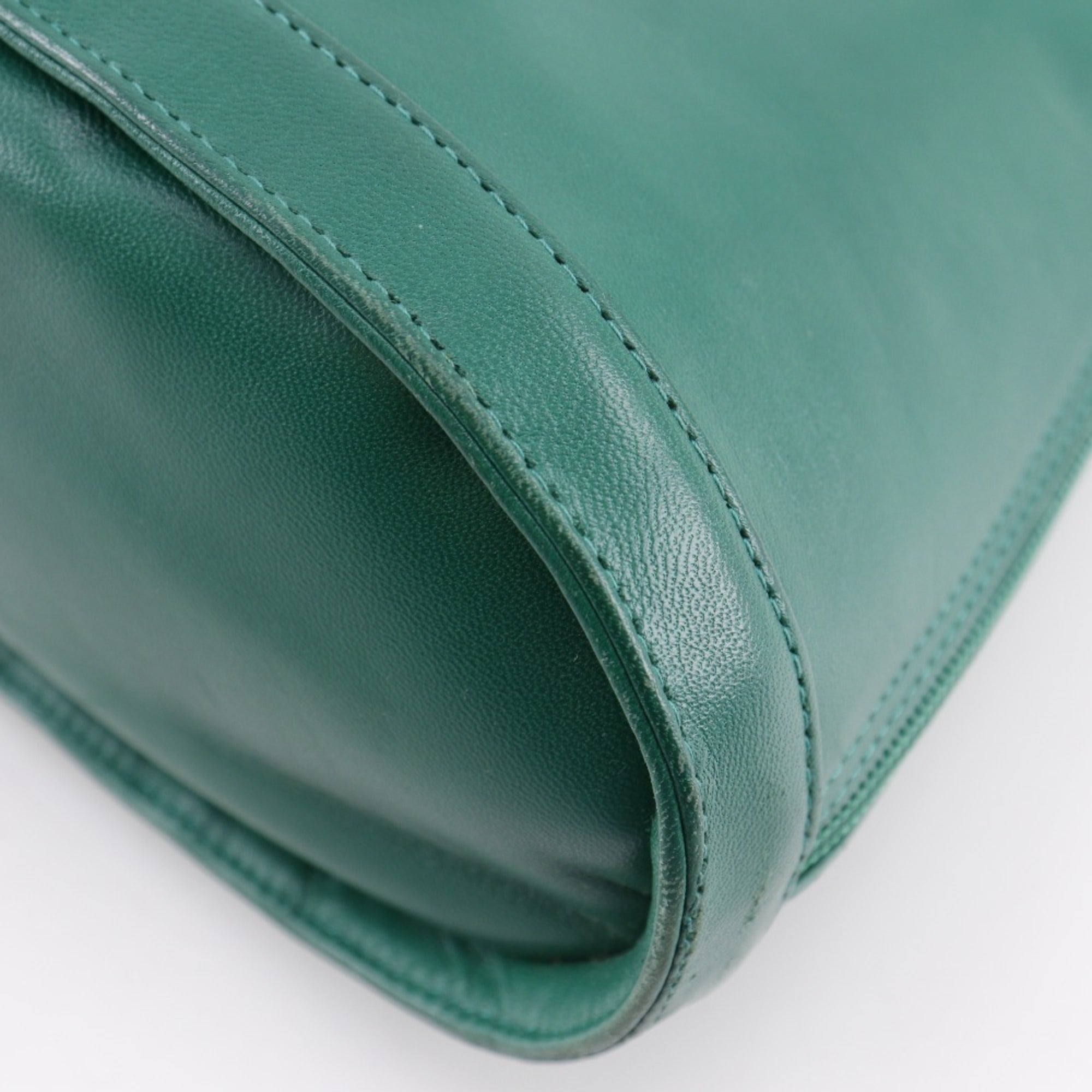 Bally Black Green Leather Tote Bag (Pre-Owned)