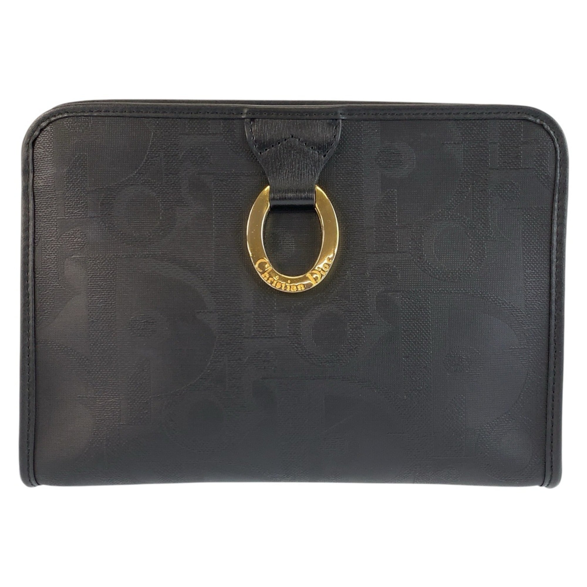 Christian Dior Black Pvc Clutch Bag (Pre-Owned)