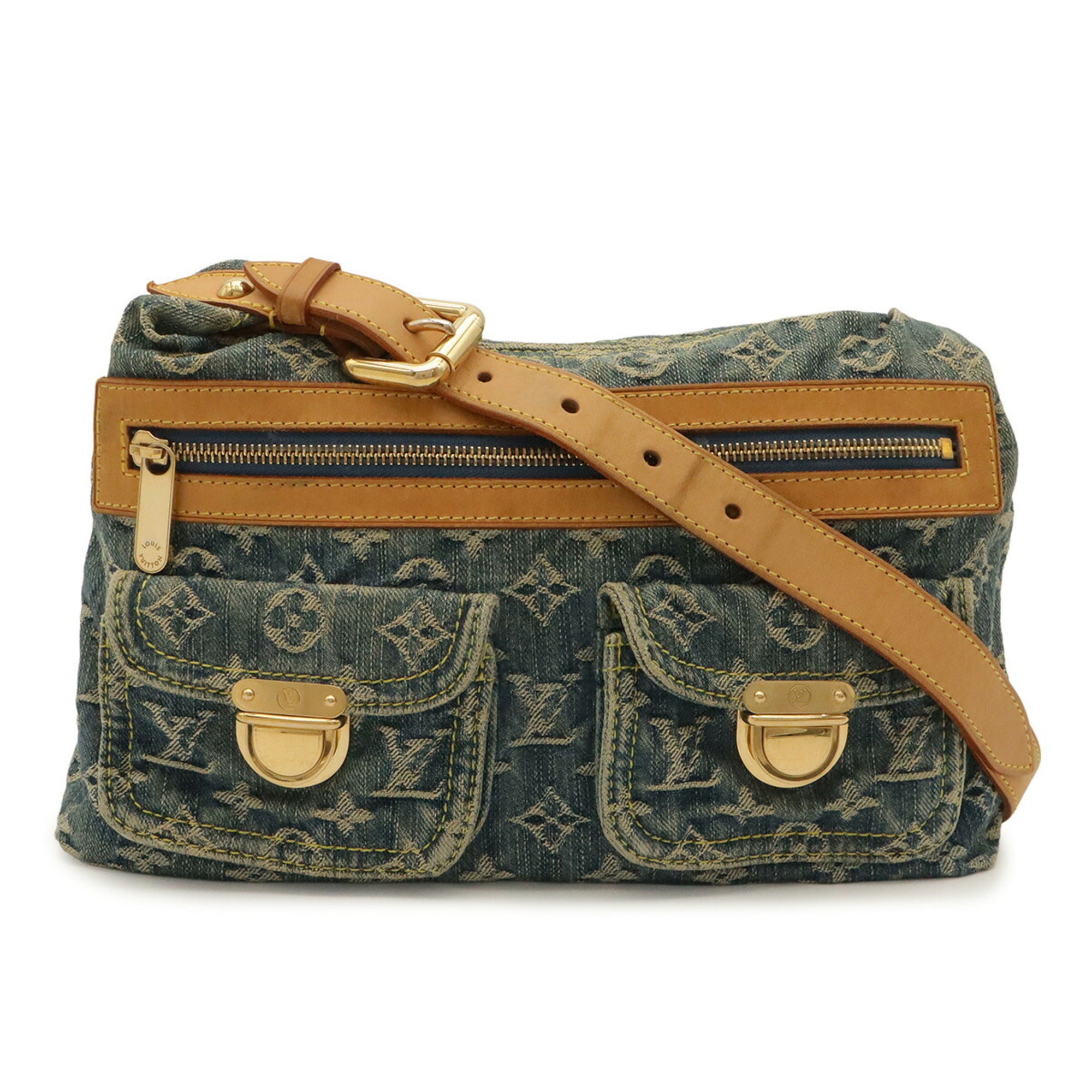 Louis Vuitton Blue Monogram Monogram Denim Shoulder Bag (Pre-Owned)