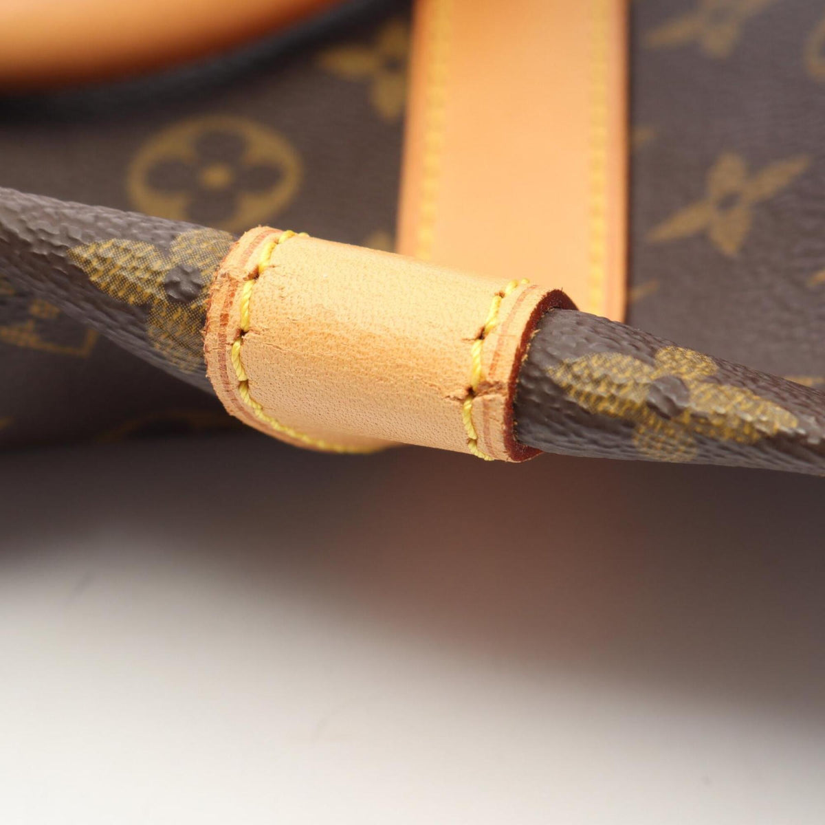 Louis Vuitton Brown Coated Canvas Monogram Leather Boston Bag Handbag (Pre-Owned)