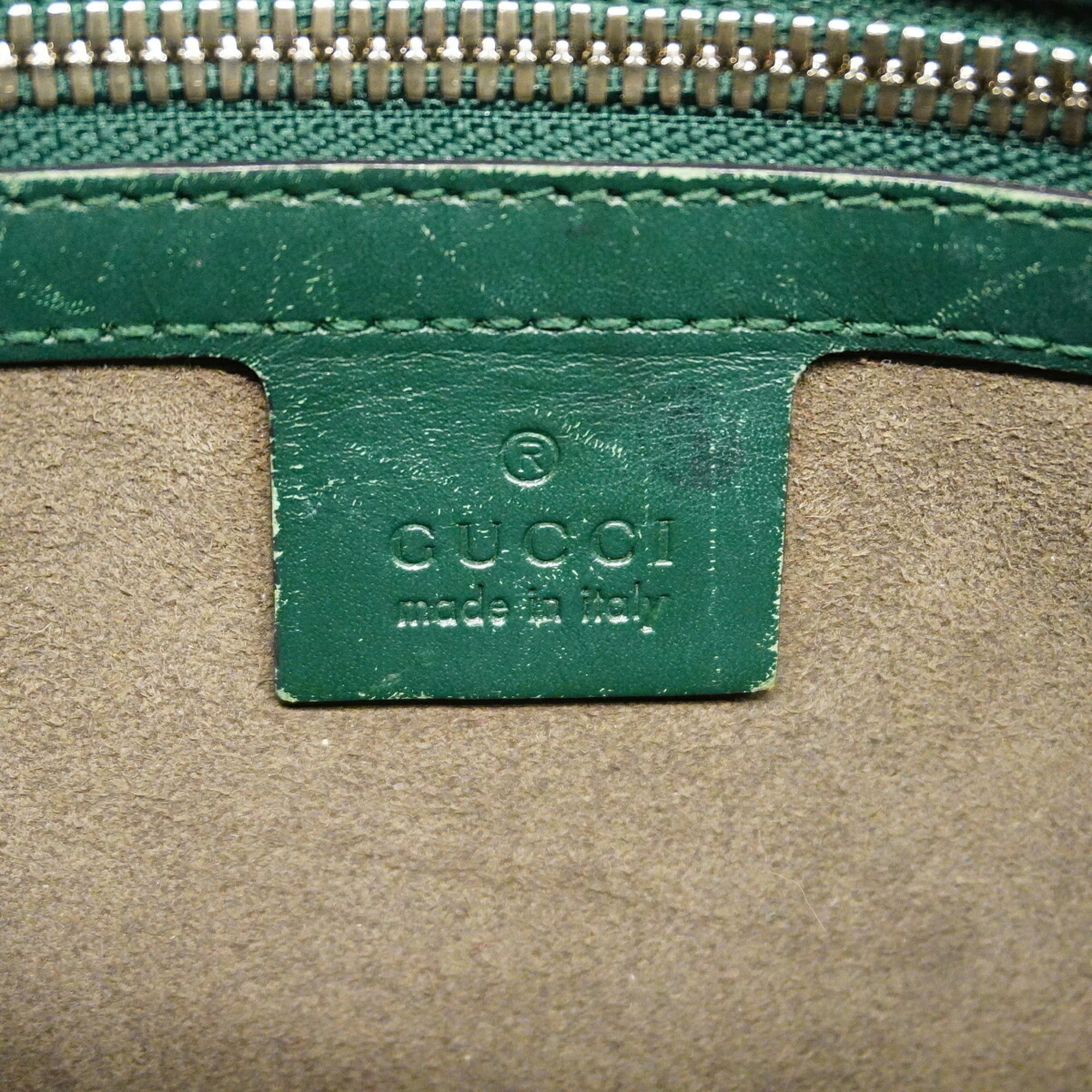 Gucci Green Leather Shoulder Bag (Pre-Owned)