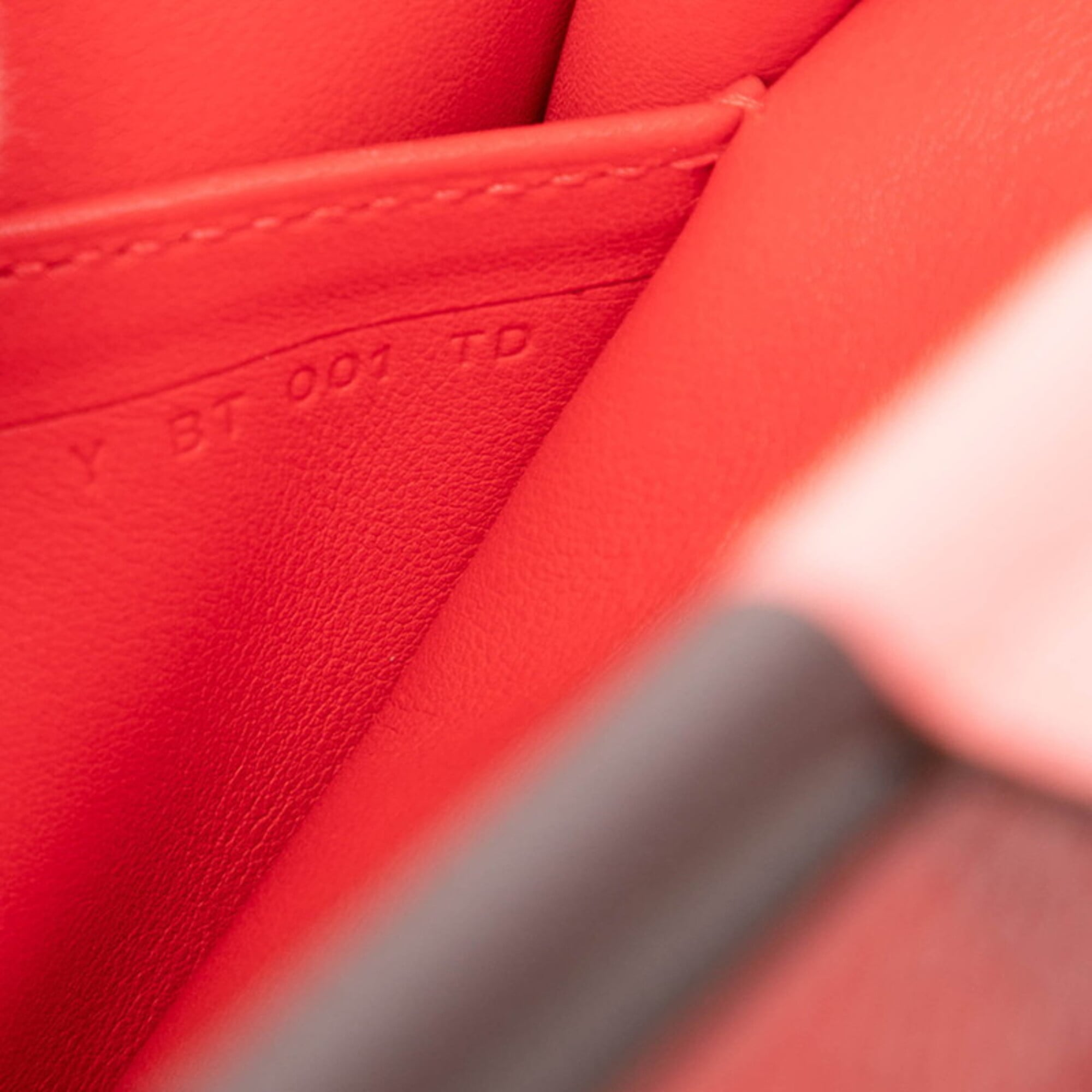 Hermes Red Color Taurillon Clemence Leather Shoulder Bag (Pre-Owned)