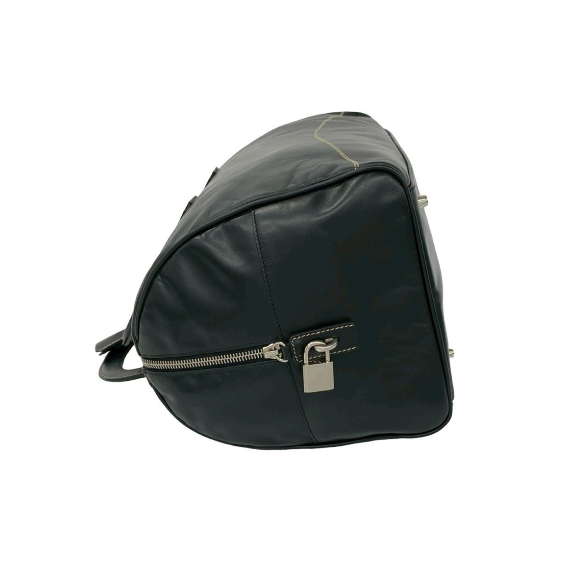 Prada Black Leather Boston Bag Handbag Shoulder Bag (Pre-Owned)