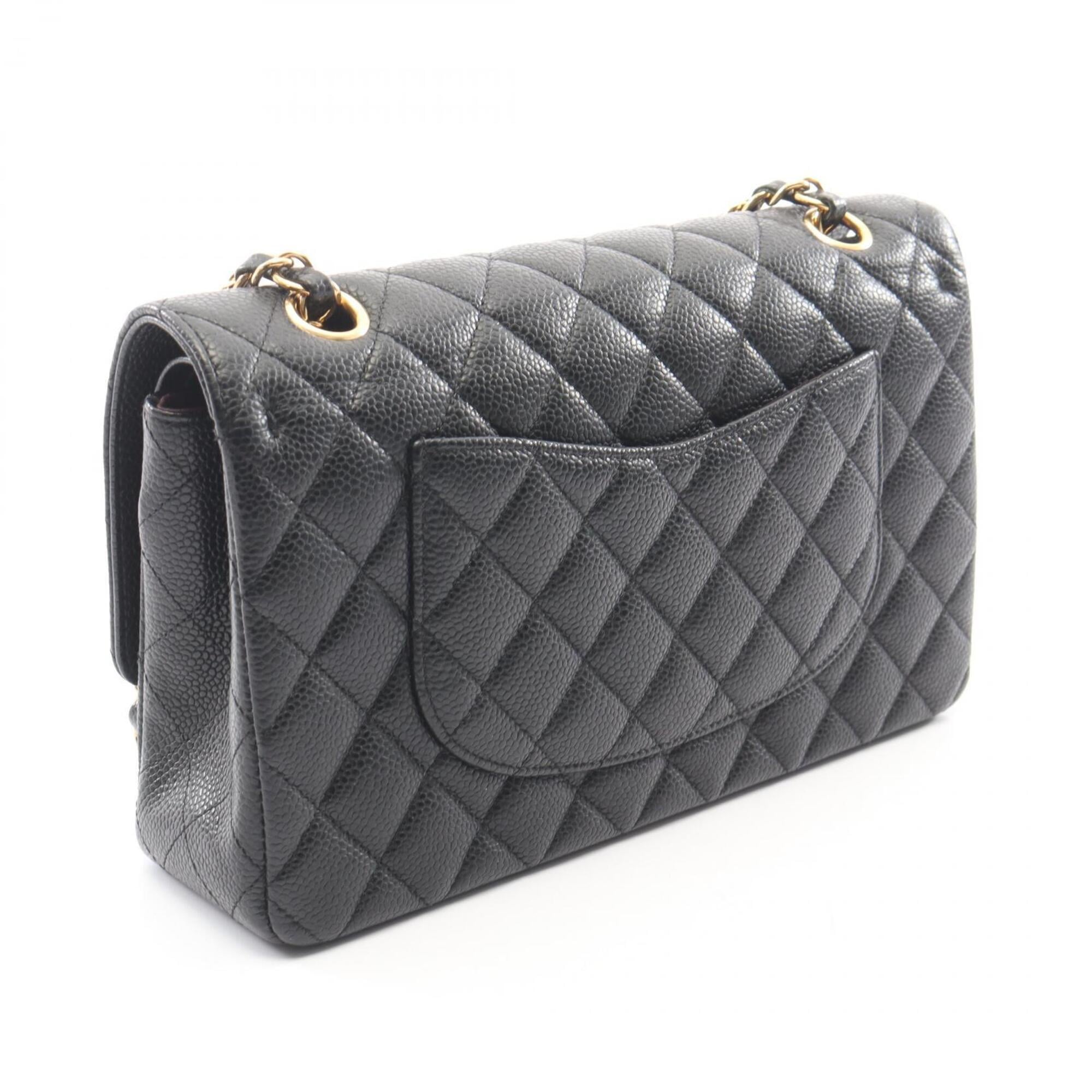 Chanel Black Grained Calfskin Handbag Shoulder Bag (Pre-Owned)