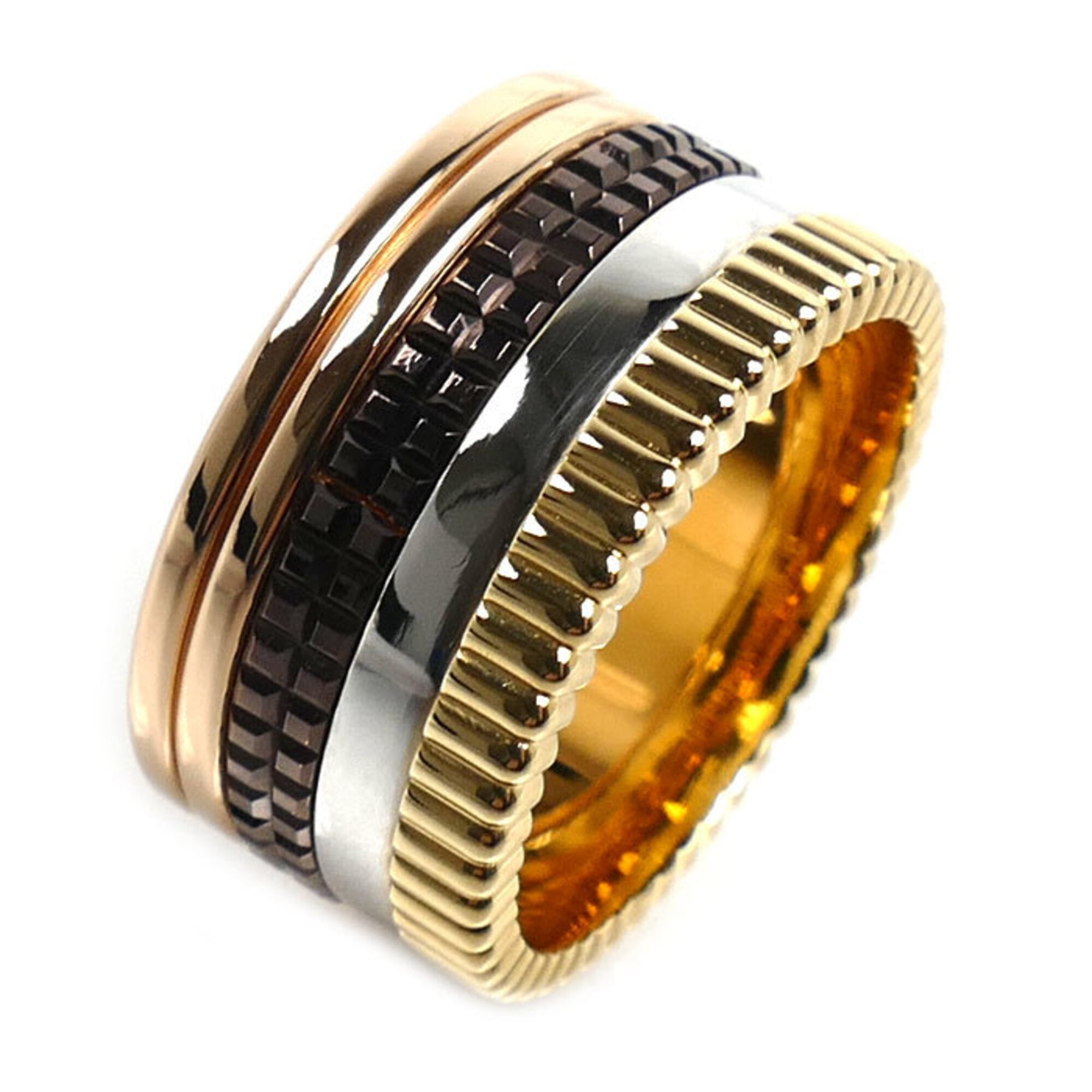 Boucheron Yellow Gold (18K) Pink Gold (18K) White Gold (18K) Band Ring (Pre-Owned)