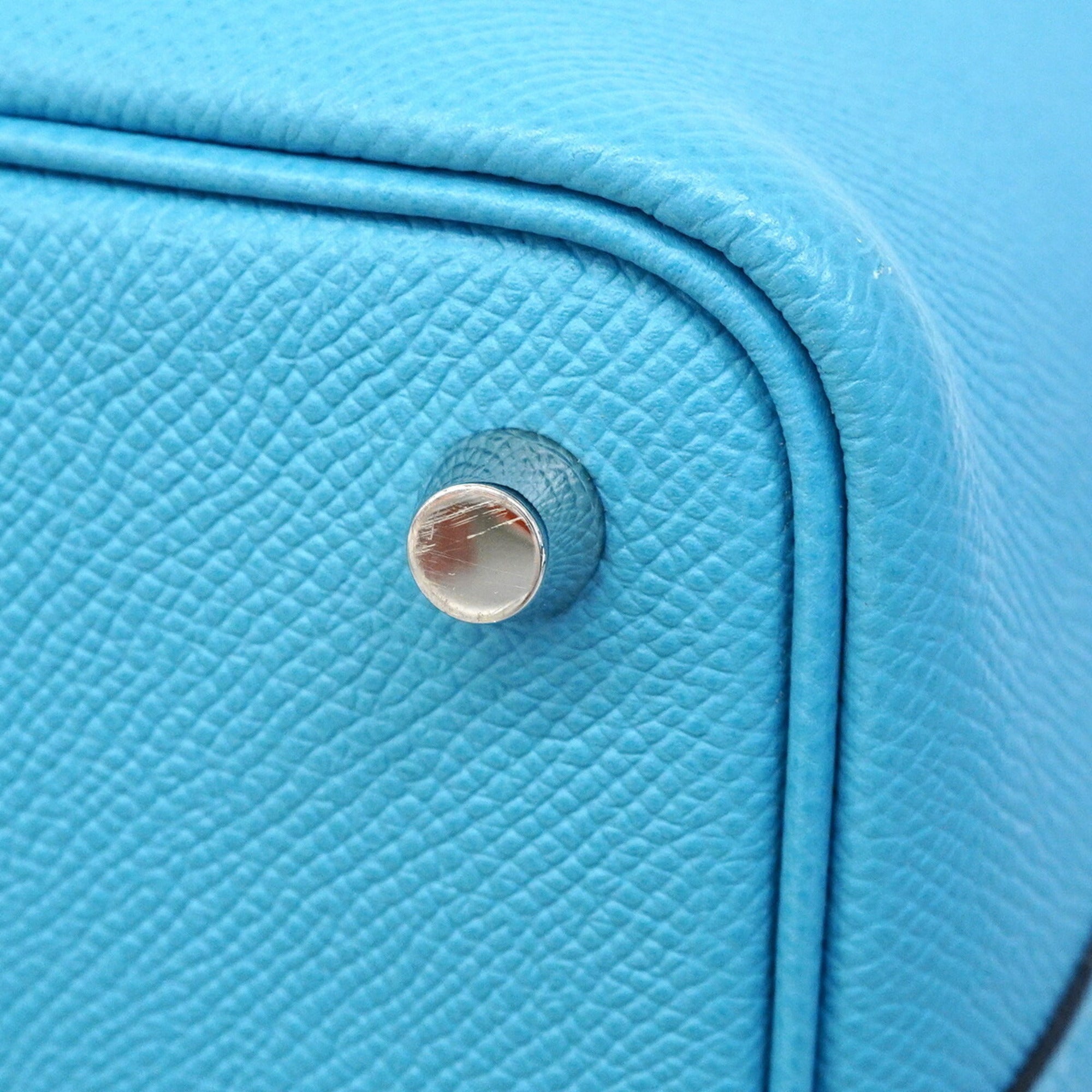 Hermes Blue Epsom Leather Handbag (Pre-Owned)