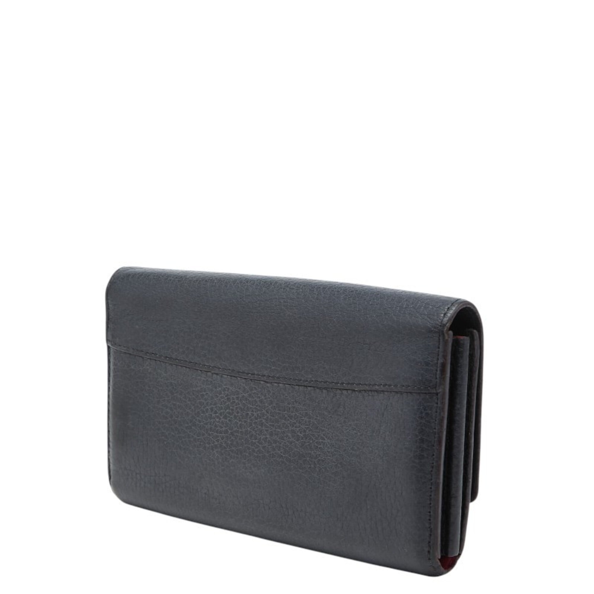 Louis Vuitton Black Leather Wallet (Bi-Fold) (Pre-Owned)