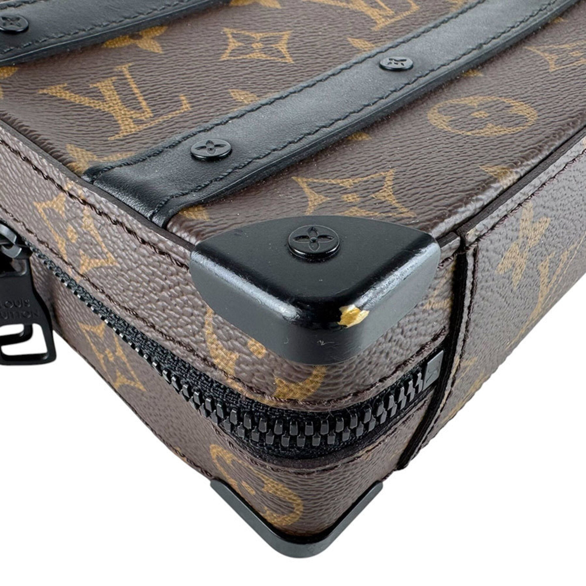 Louis Vuitton Black Brown Monogram Macassar Shoulder Bag (Pre-Owned)