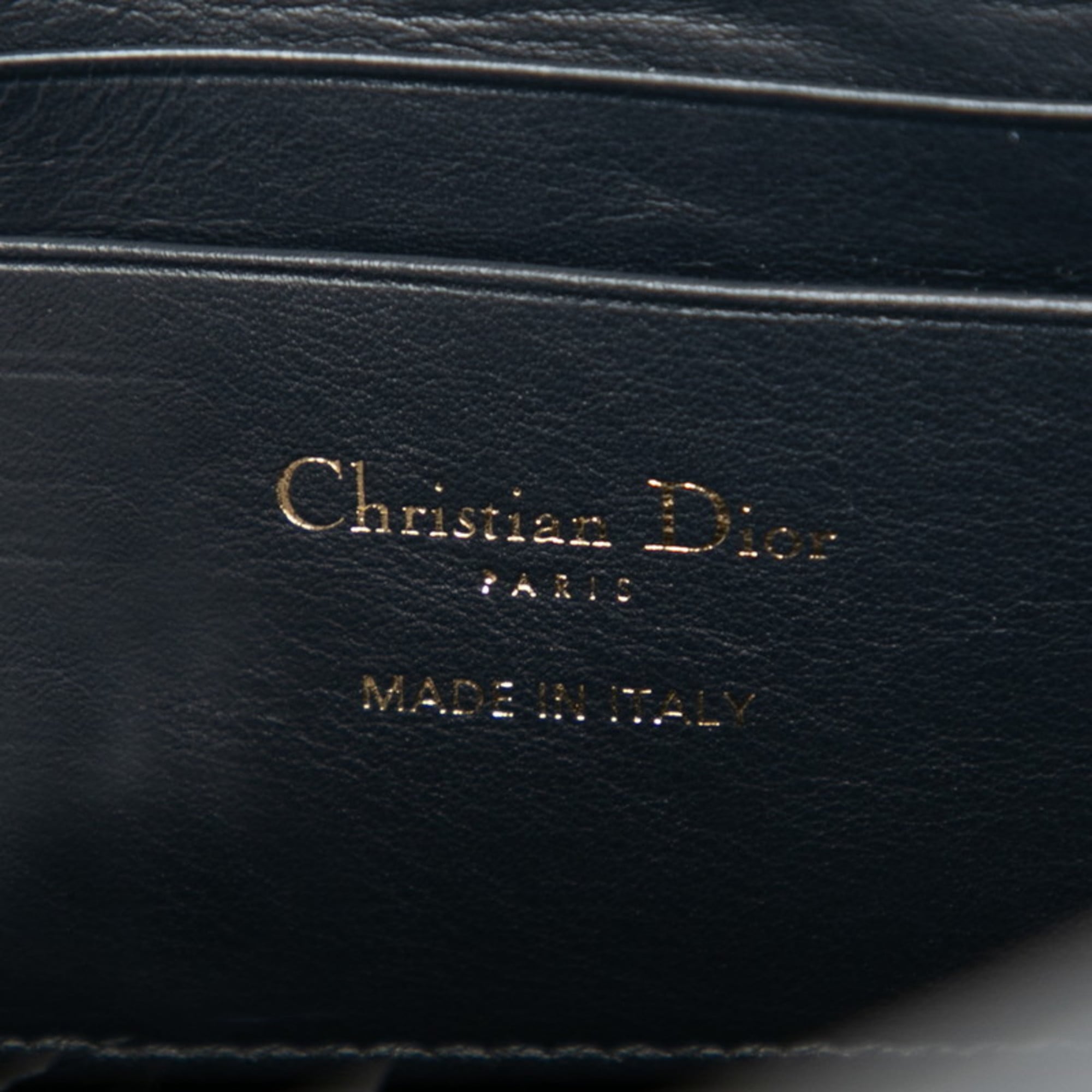 Christian Dior Navy Canvas Leather Clutch Bag (Pre-Owned)