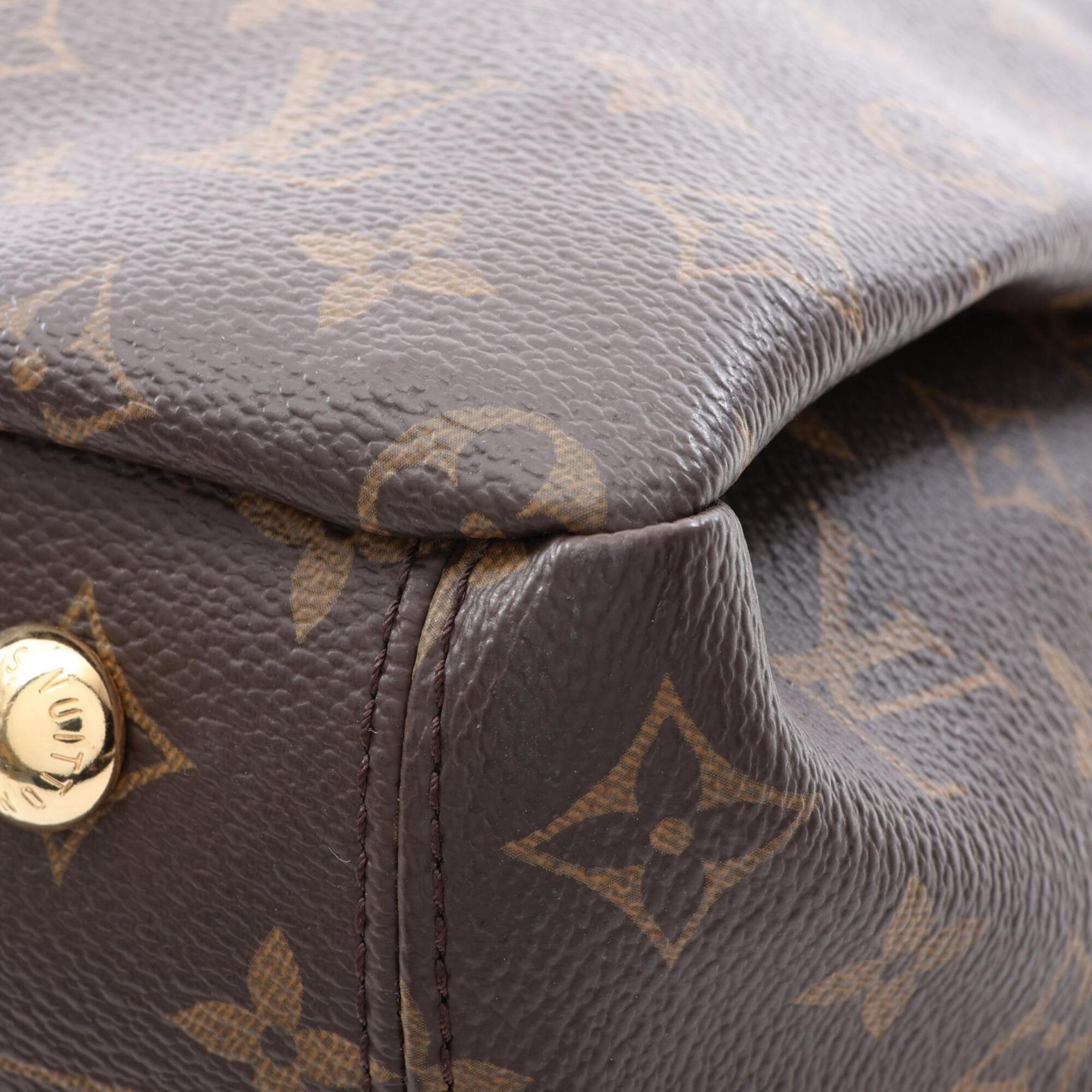 Louis Vuitton Brown Monogram Red Color Coated Canvas Handbag (Pre-Owned)