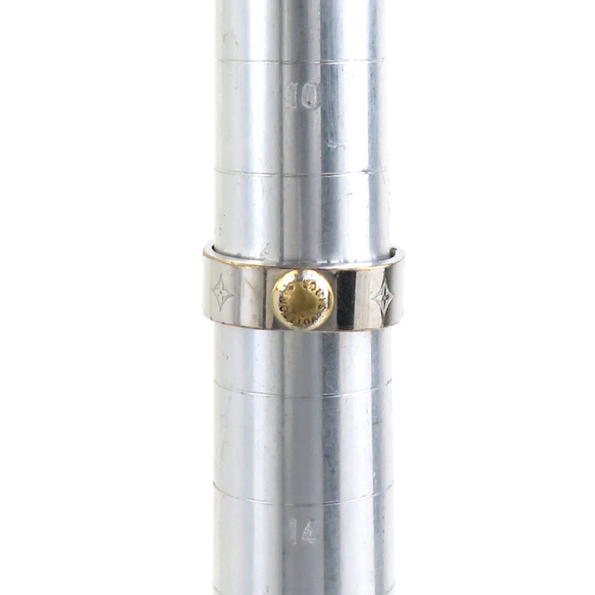 Louis Vuitton Gold Silver Metal Band Ring (Pre-Owned)