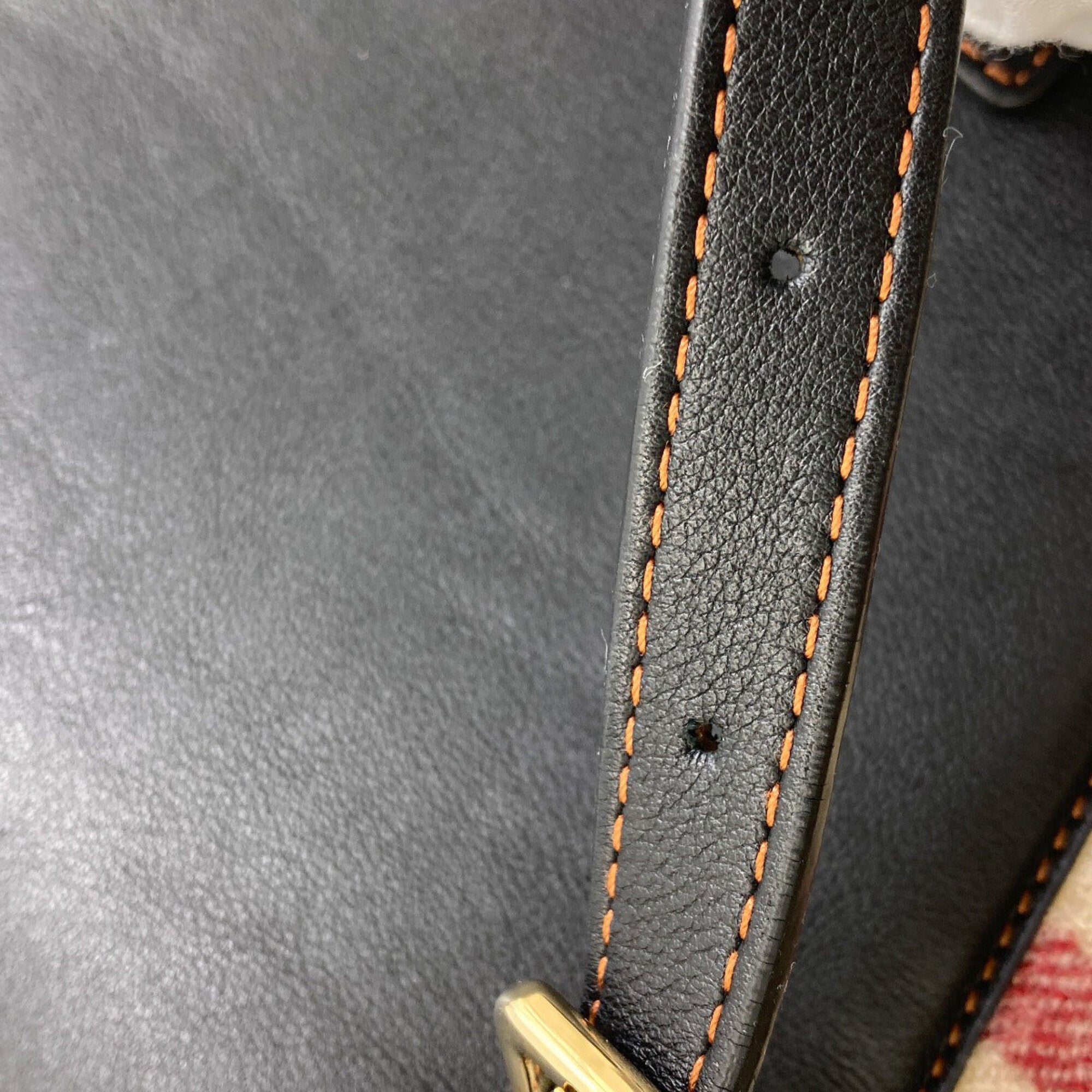 Loewe Beige Black Wool Leather Backpack (Pre-Owned)