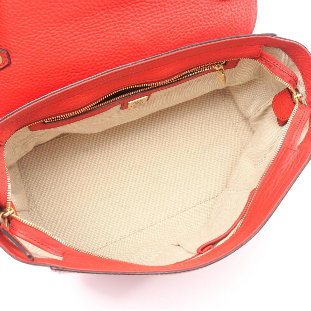 Mcm Red Color Leather Handbag (Pre-Owned)