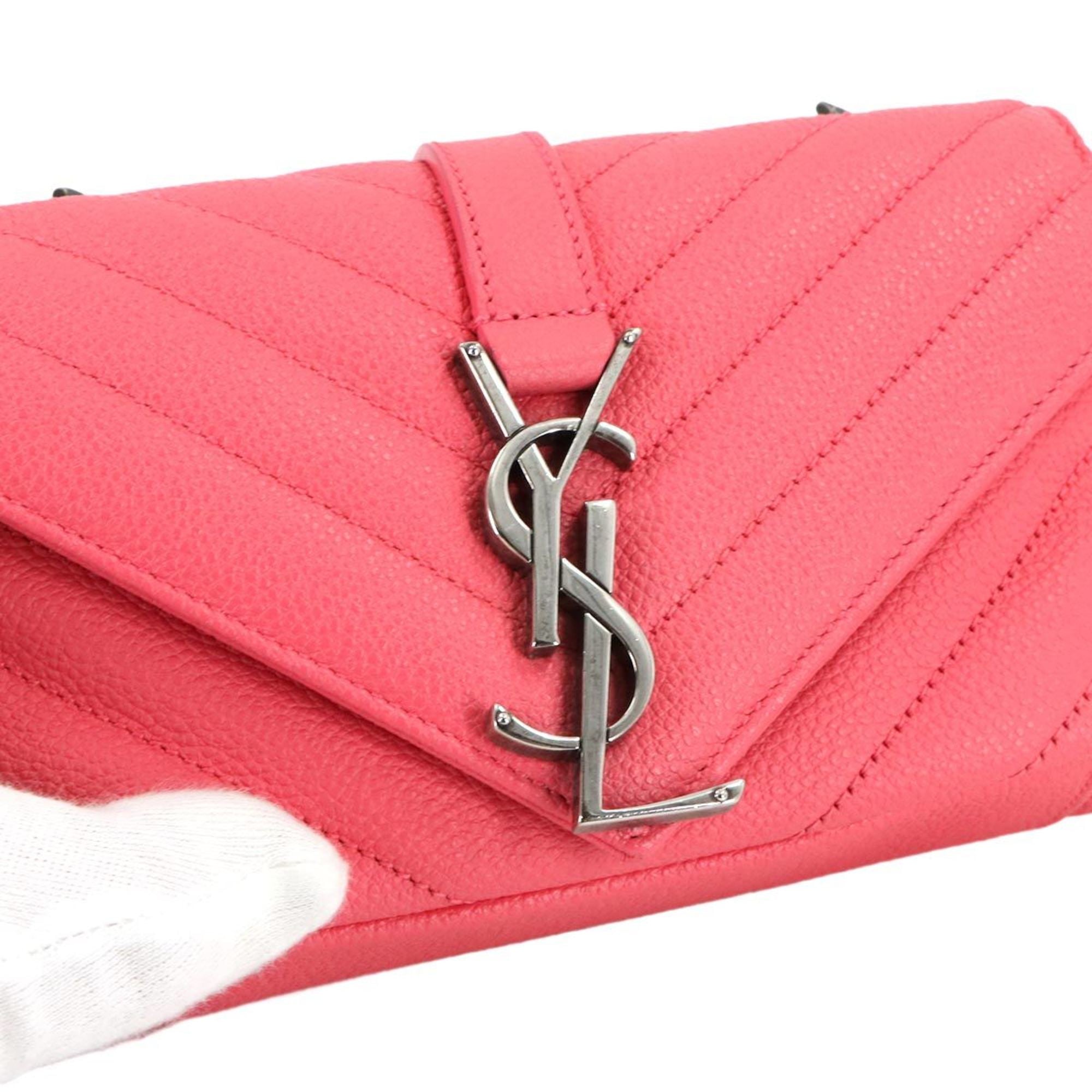 Saint Laurent Pink Leather Shoulder Bag (Pre-Owned)