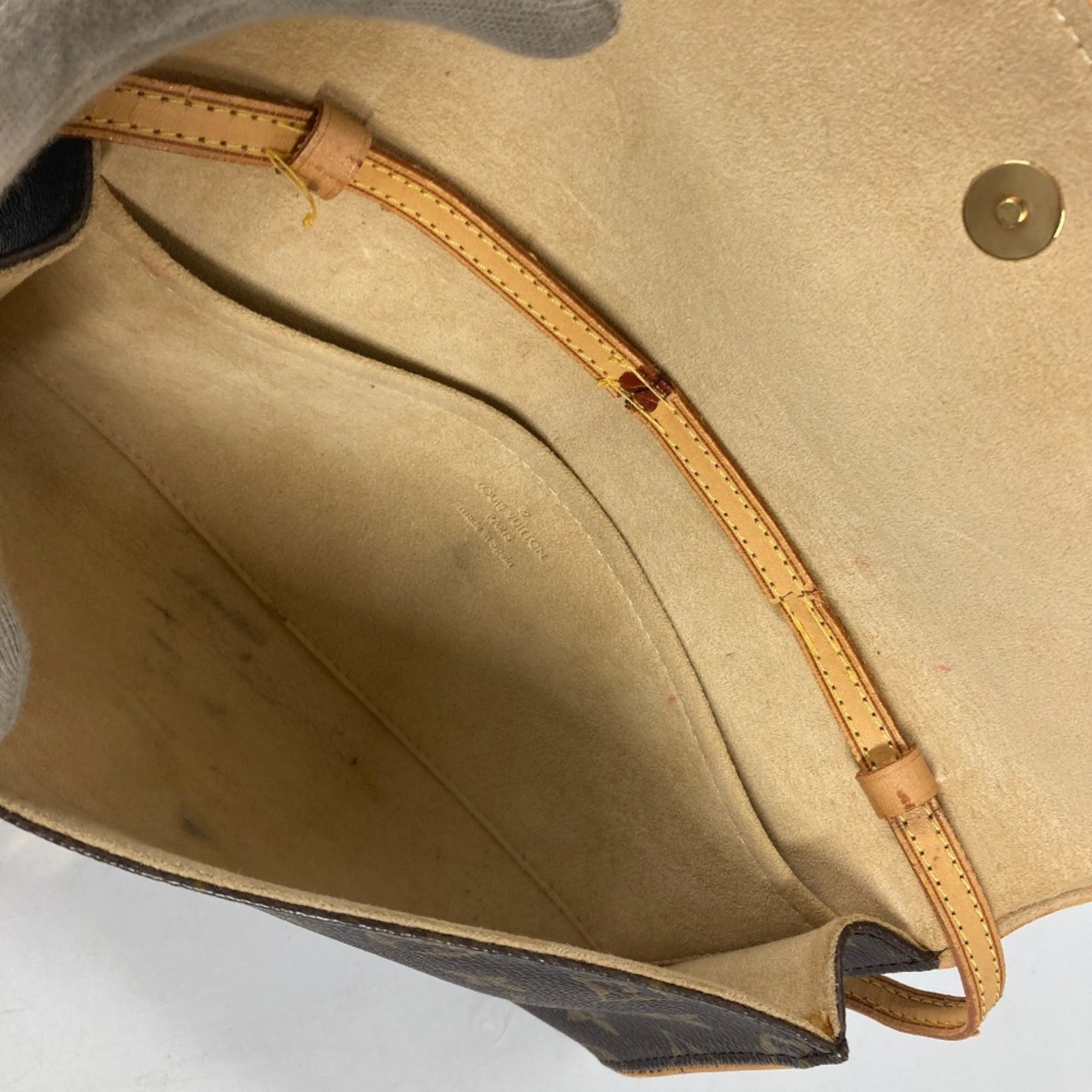 Louis Vuitton Brown Monogram Canvas Clutch Bag Pochette Shoulder Bag (Pre-Owned)