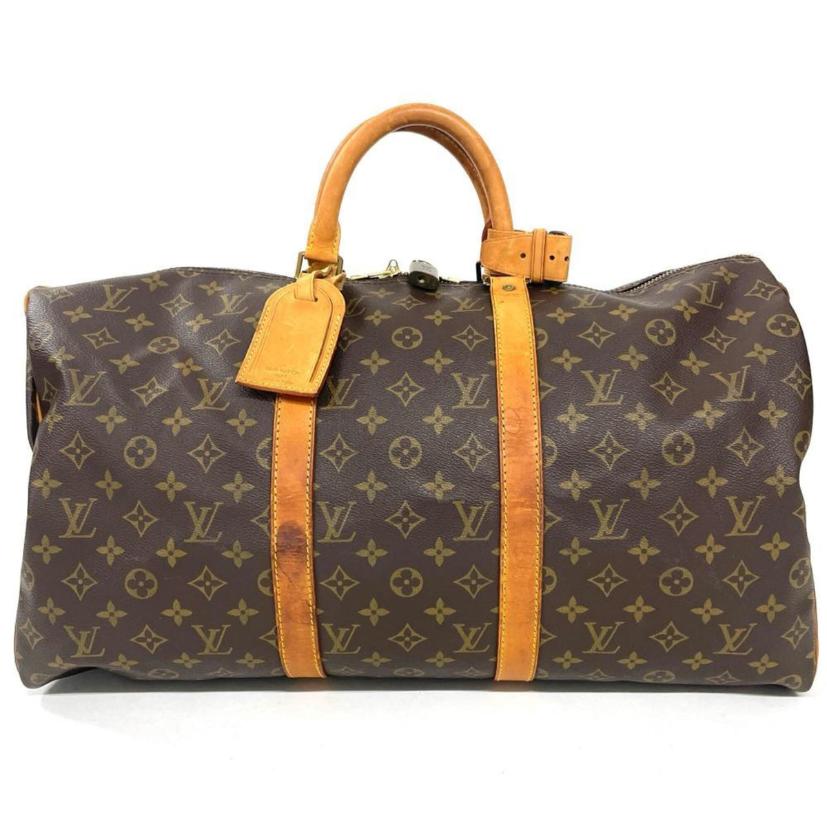 Louis Vuitton Brown Monogram Canvas Boston Bag (Pre-Owned)