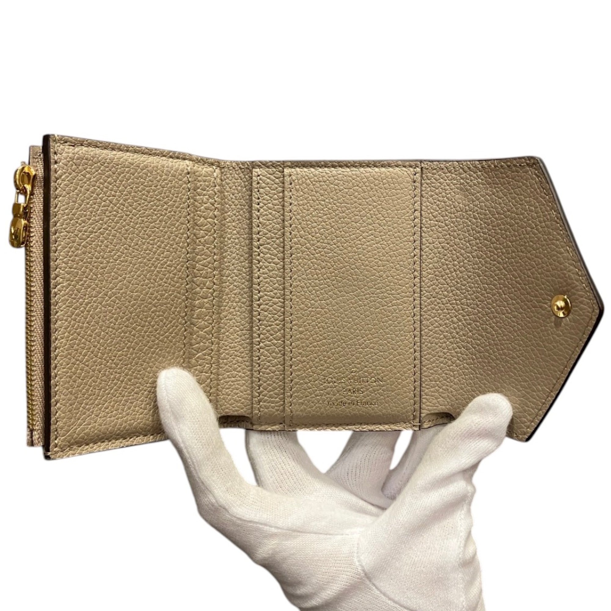 Louis Vuitton Tourterelle Leather Wallet (Tri-Fold) (Pre-Owned)