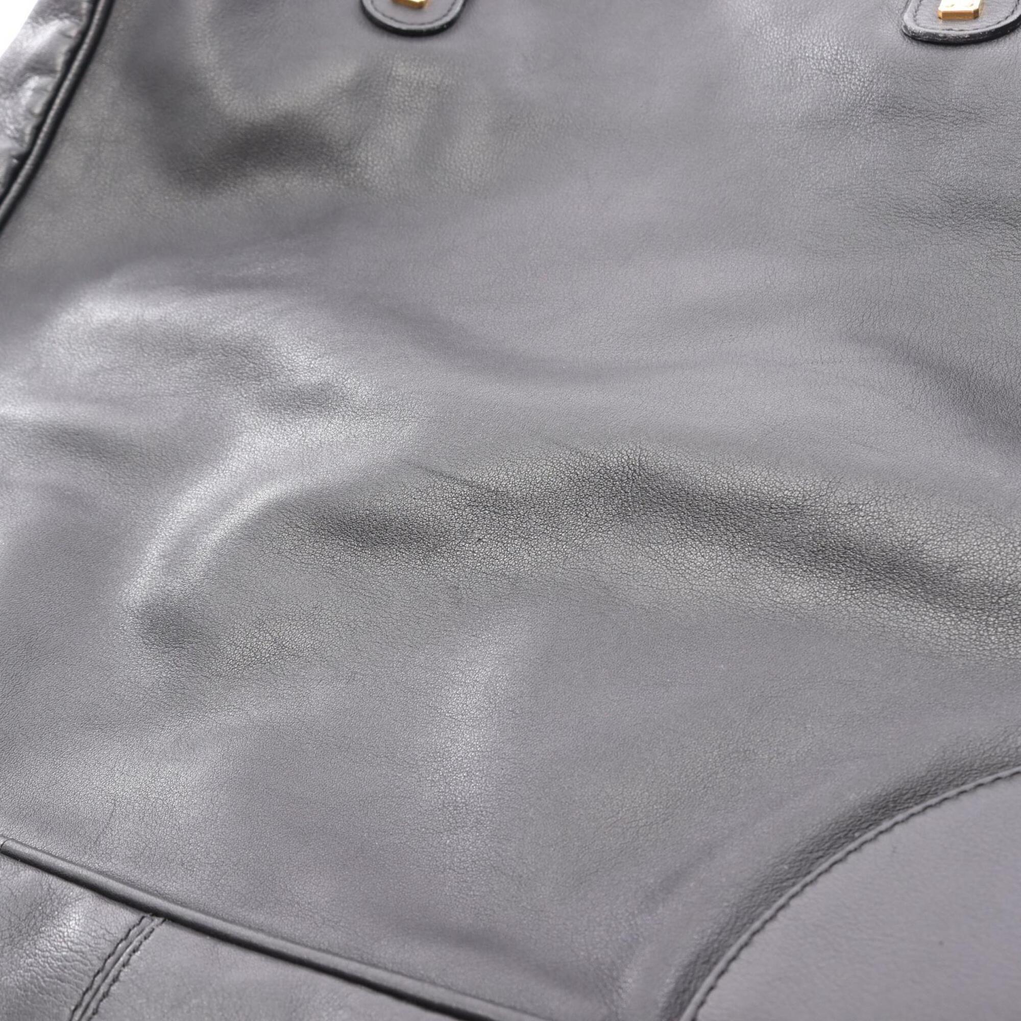 Loewe Black Leather Handbag Tote Bag (Pre-Owned)