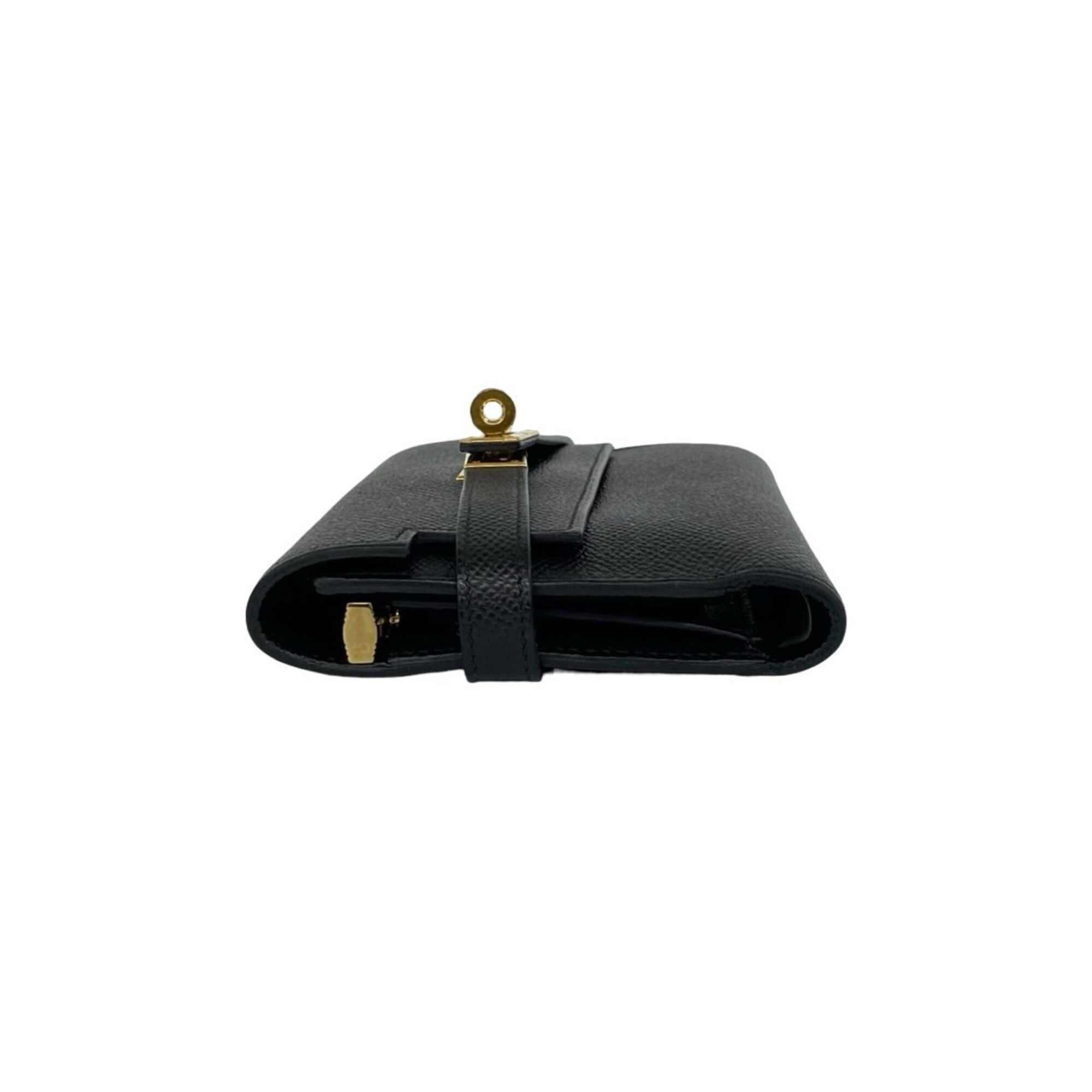 Hermes Black Epsom Leather Wallet (Tri-Fold) (Pre-Owned)